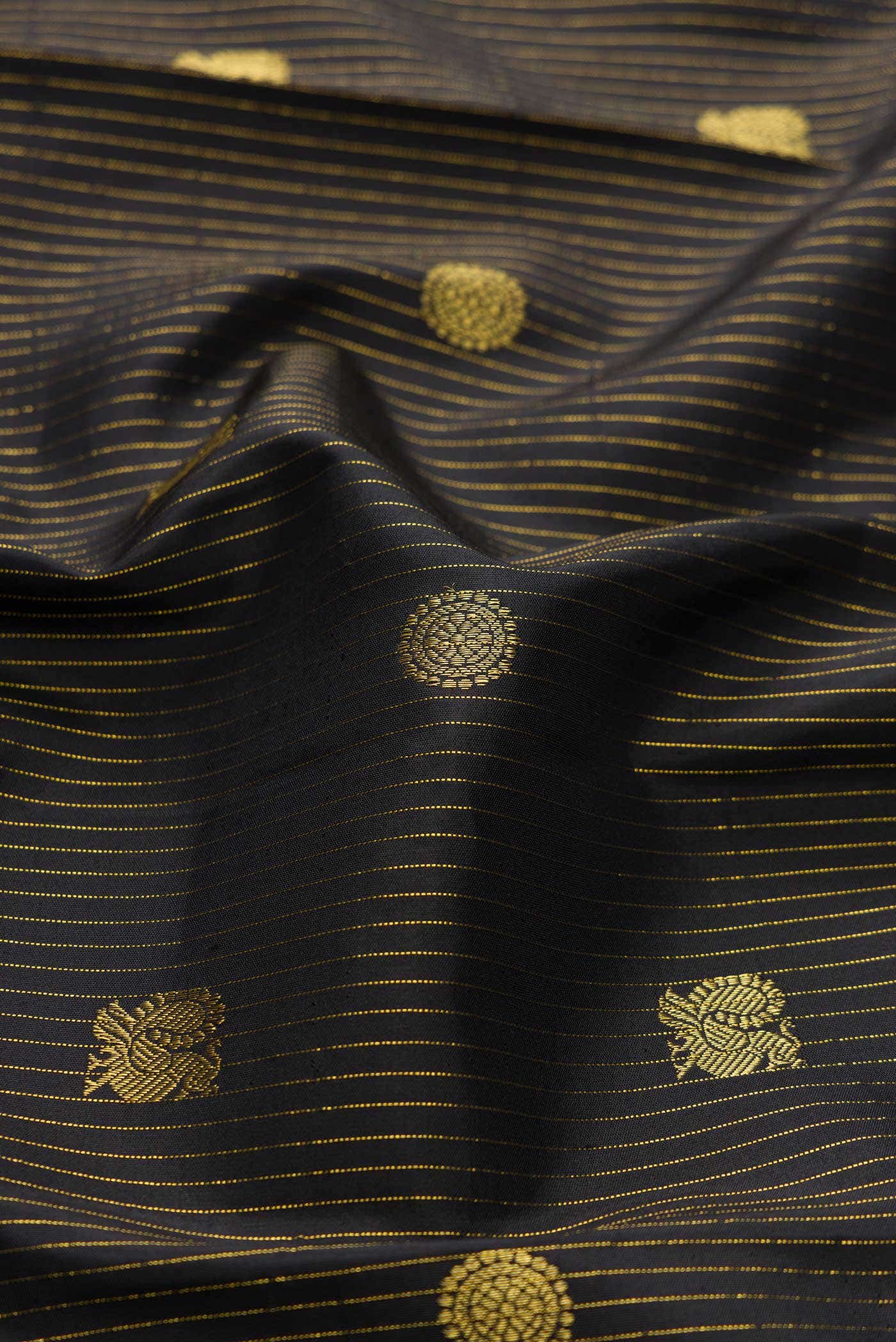 Black Kanchipuram Silk Saree