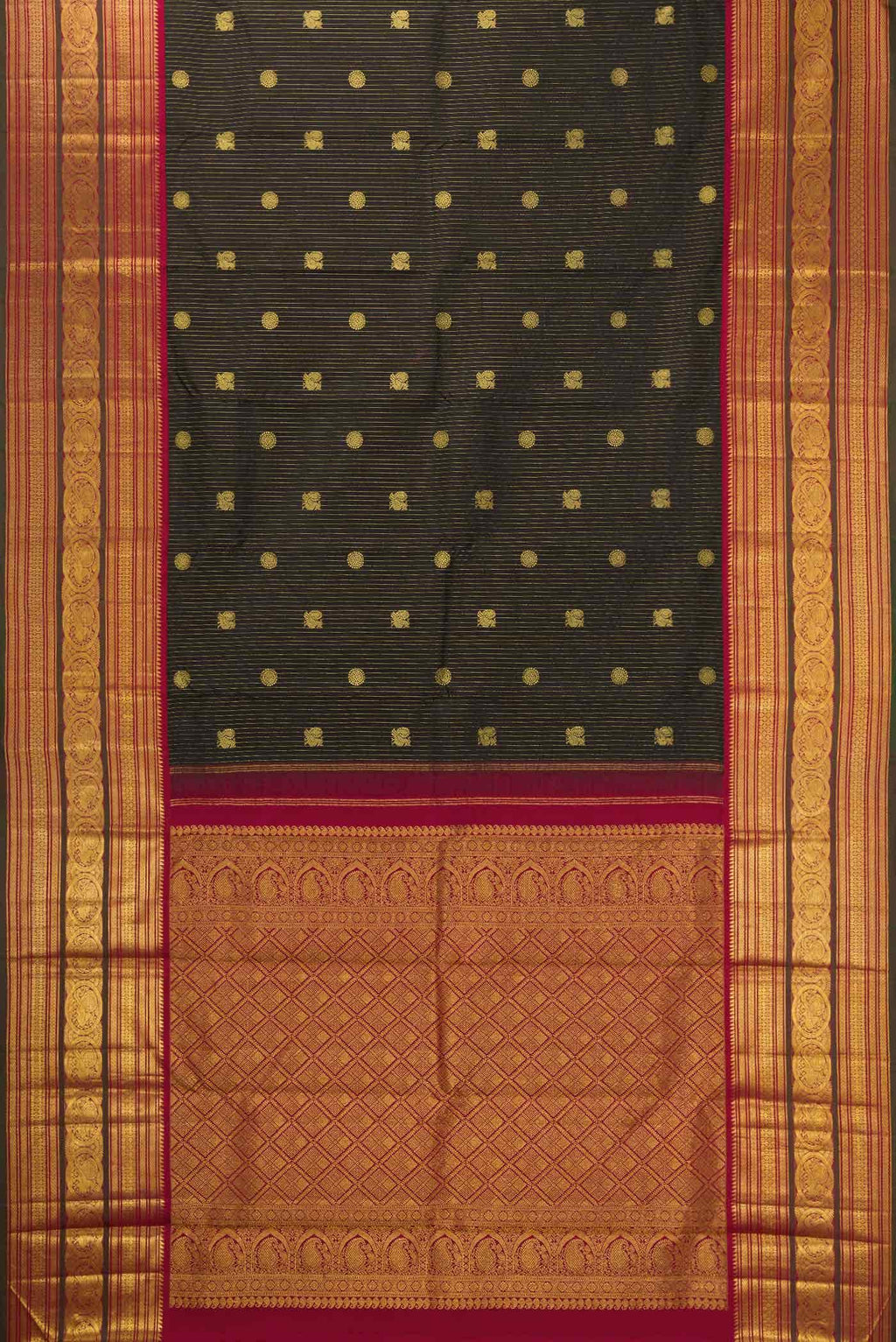 Black Kanchipuram Silk Saree