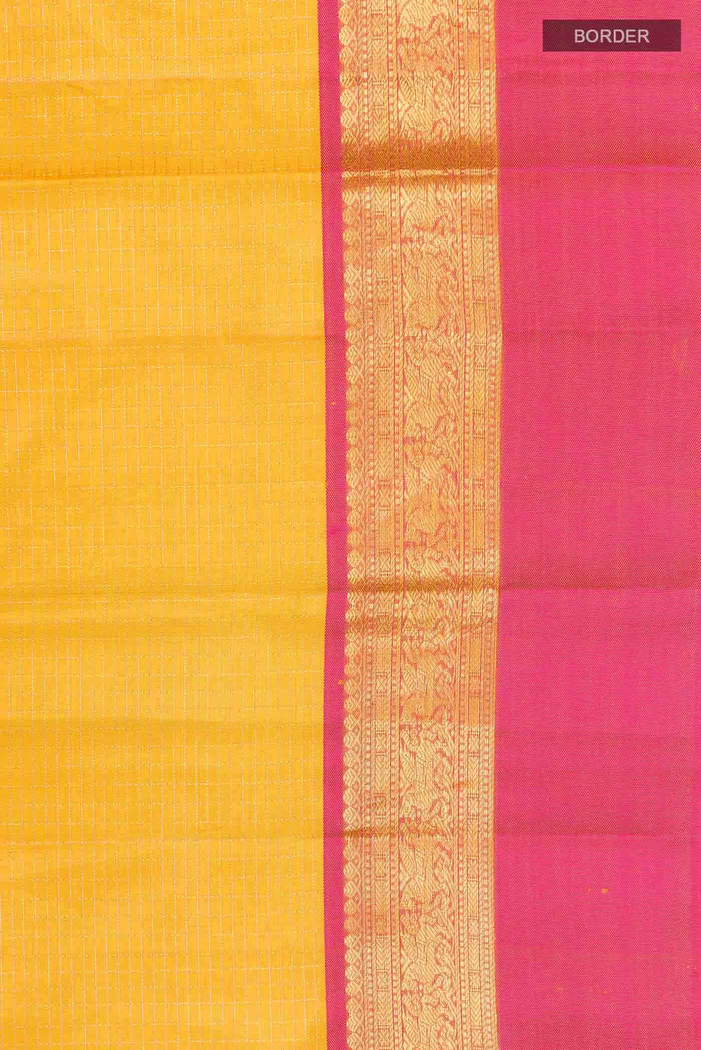 Yellow Kanchipuram Silk Saree