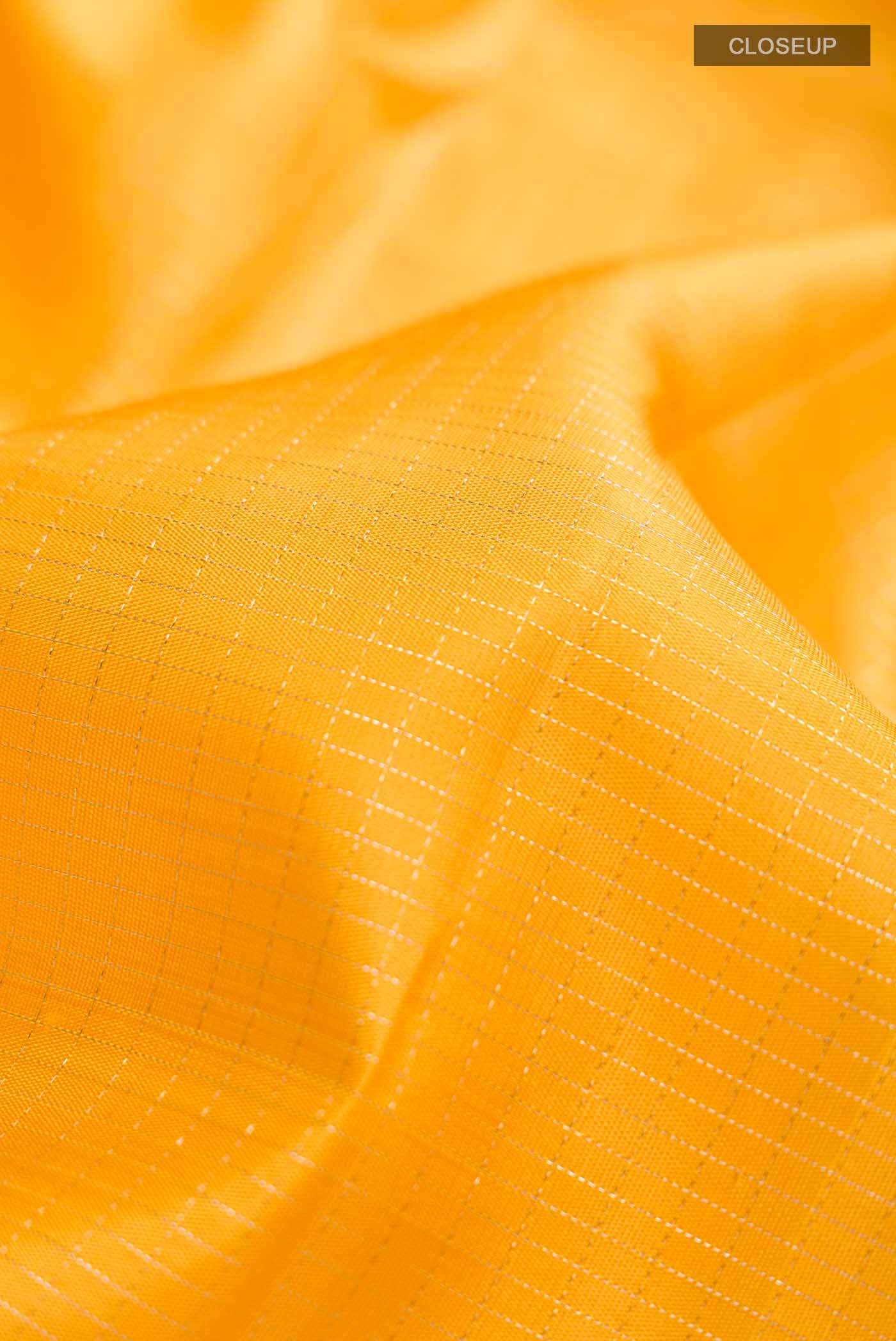 Yellow Kanchipuram Silk Saree