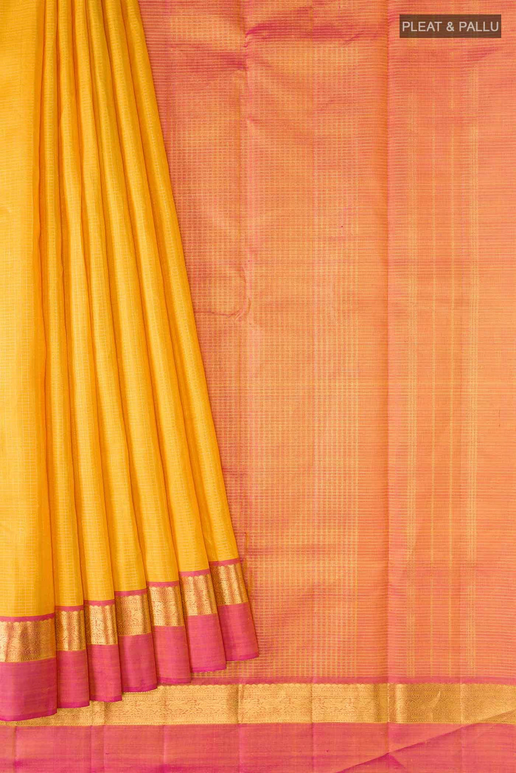 Yellow Kanchipuram Silk Saree