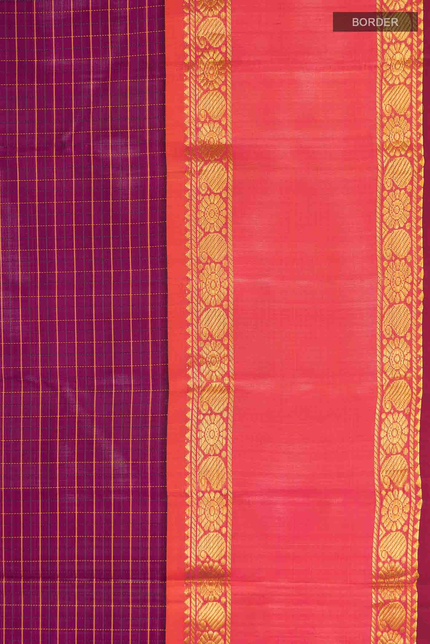 Purple Kanchipuram Silk Saree