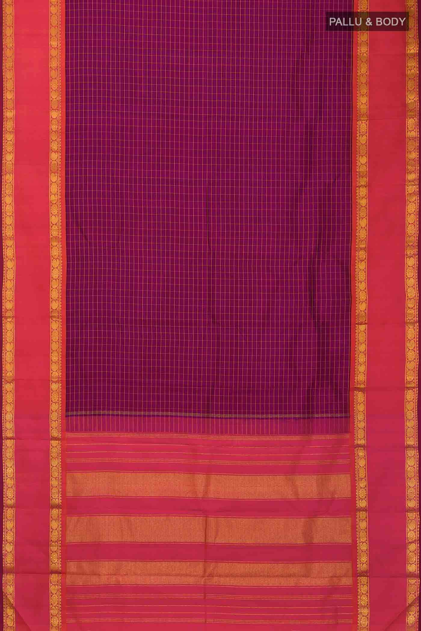 Purple Kanchipuram Silk Saree