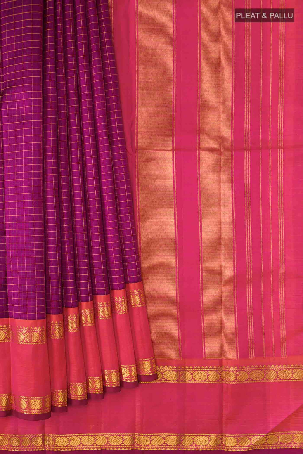 Purple Kanchipuram Silk Saree