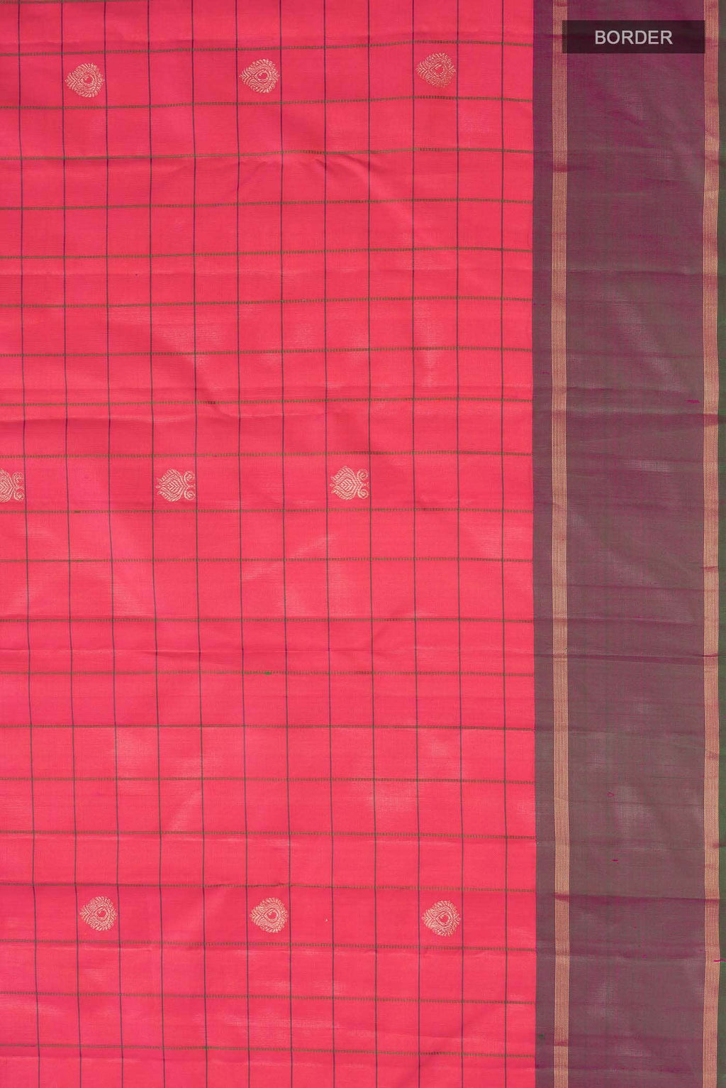 Dark Pink Kanchipuram Silk Saree