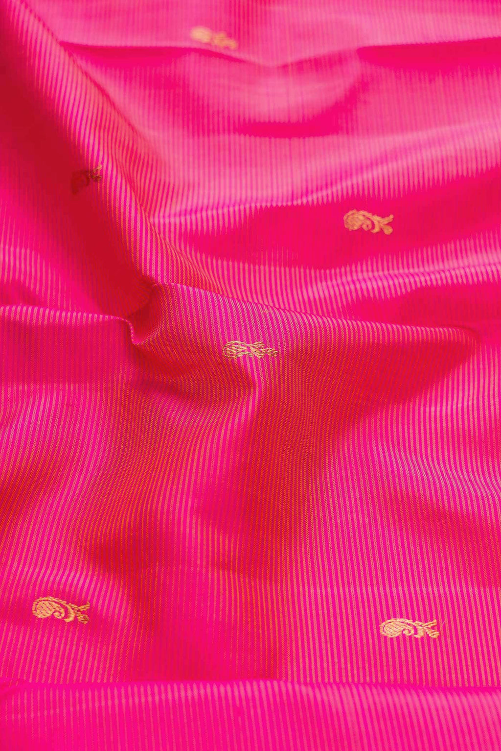Pure Silk Pure Zari Pink Dual Tone Kanchipuram Saree