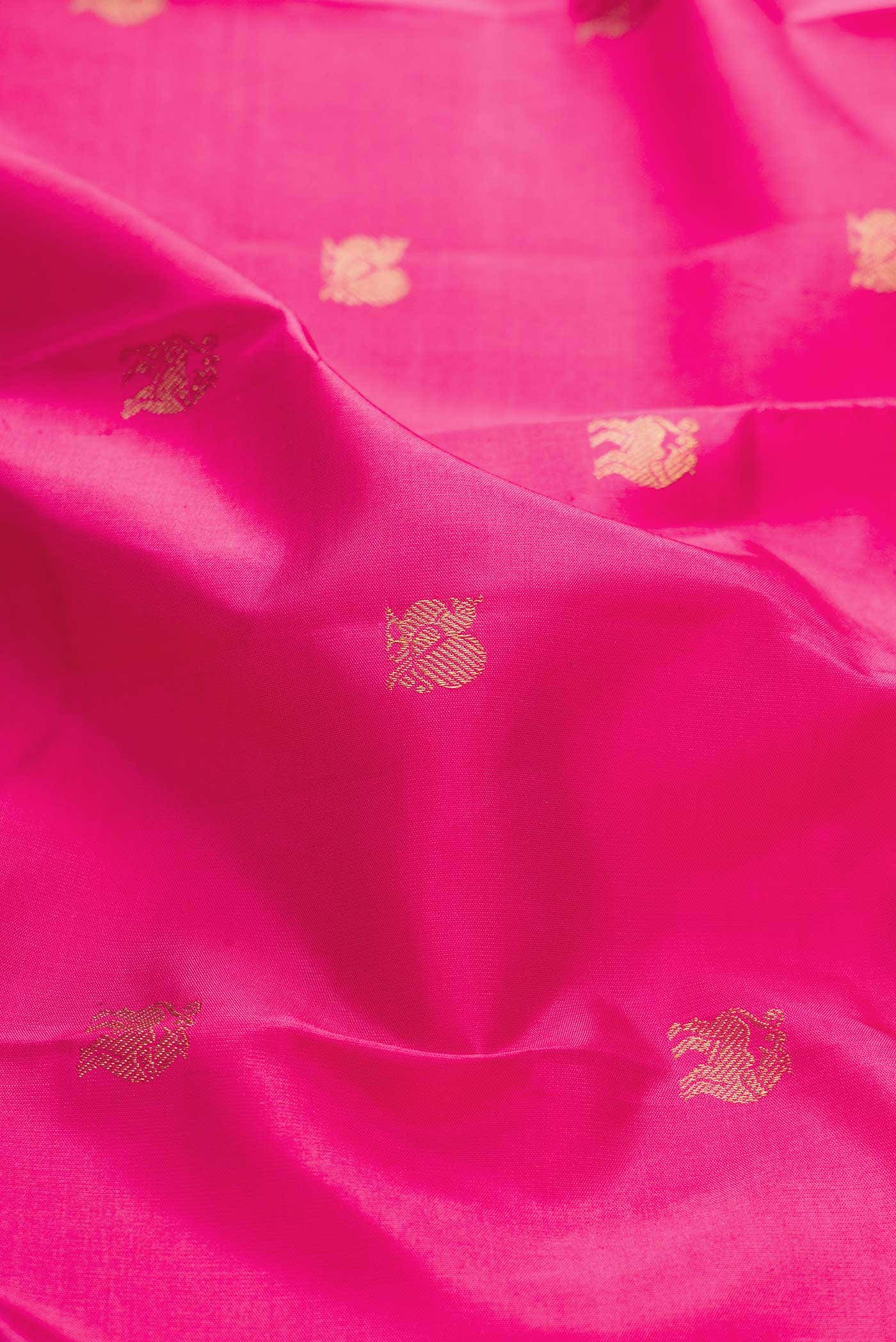 Pink Dual Tone Kanchipuram Silk Saree