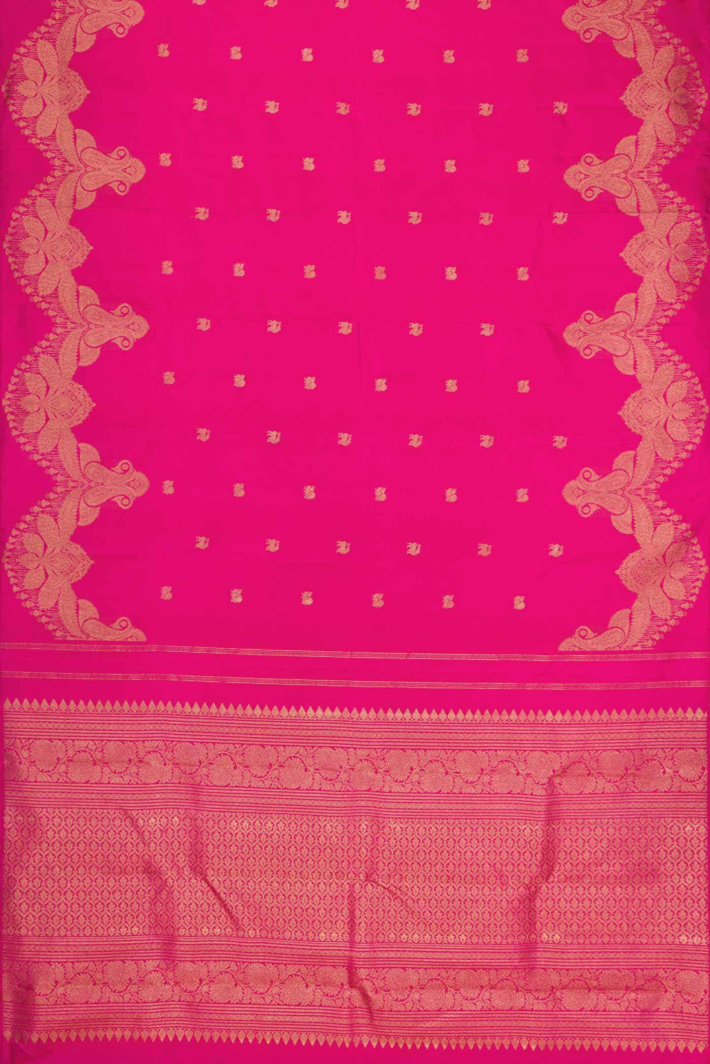 Pink Dual Tone Kanchipuram Silk Saree