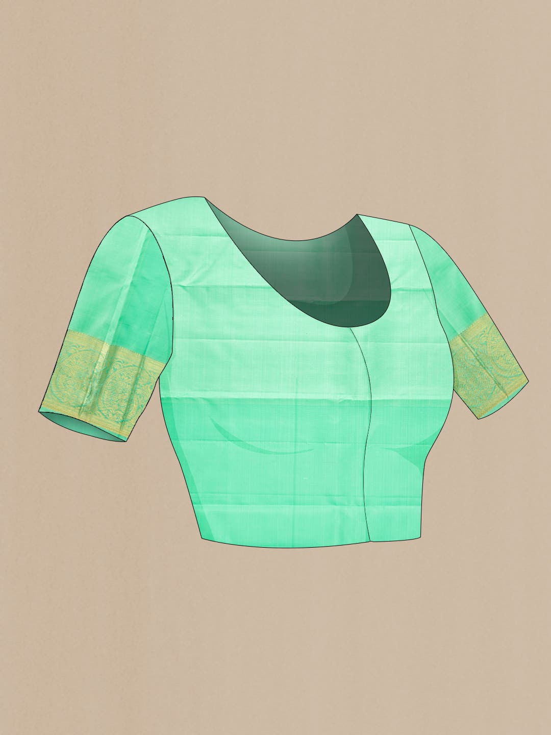 Green Dual Tone Kanchipuram Silk Saree