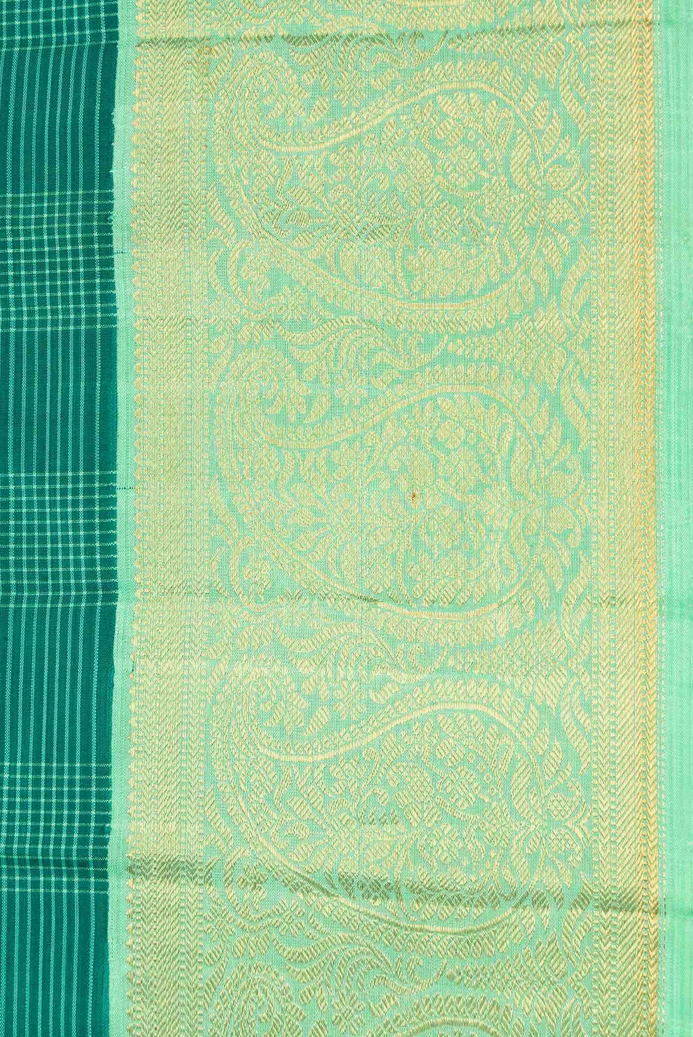 Green Dual Tone Kanchipuram Silk Saree