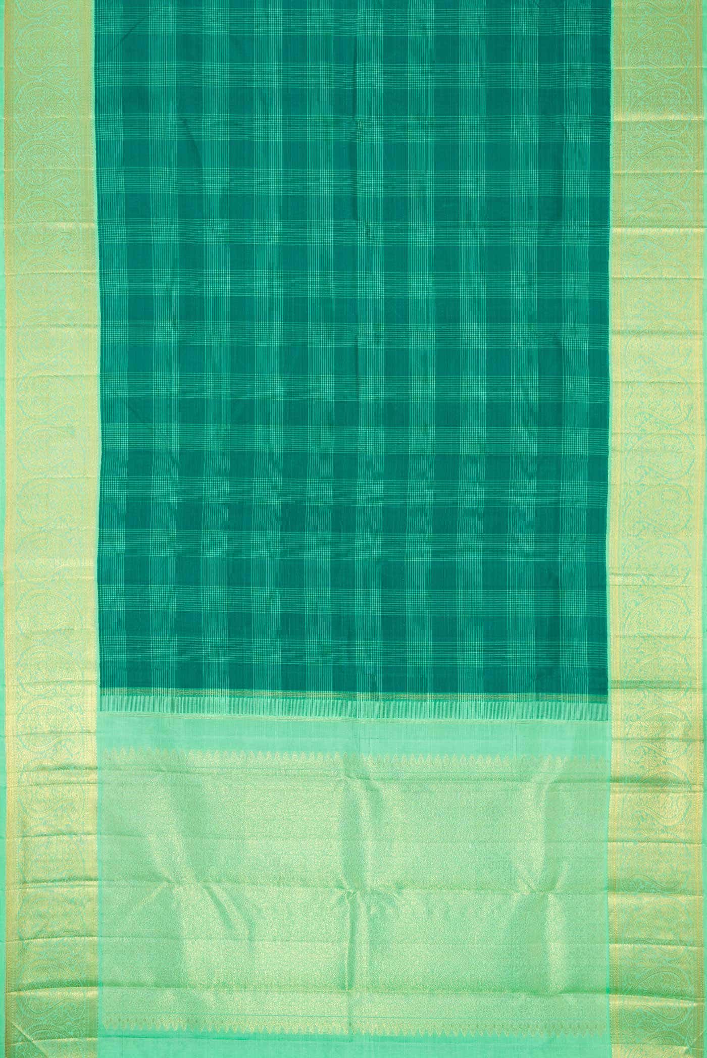 Green Dual Tone Kanchipuram Silk Saree