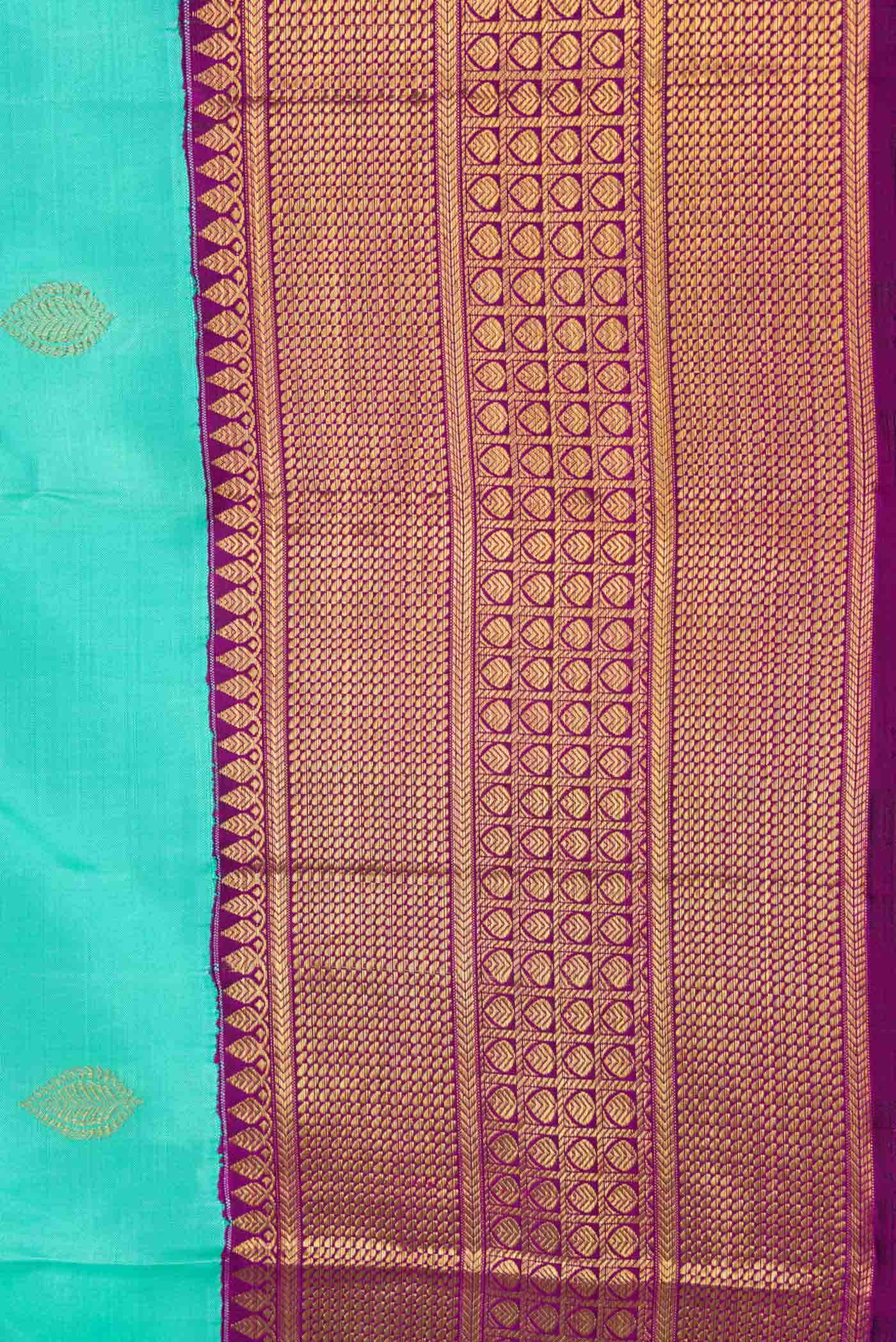 Sea Green Dual Tone Kanchipuram Silk Saree
