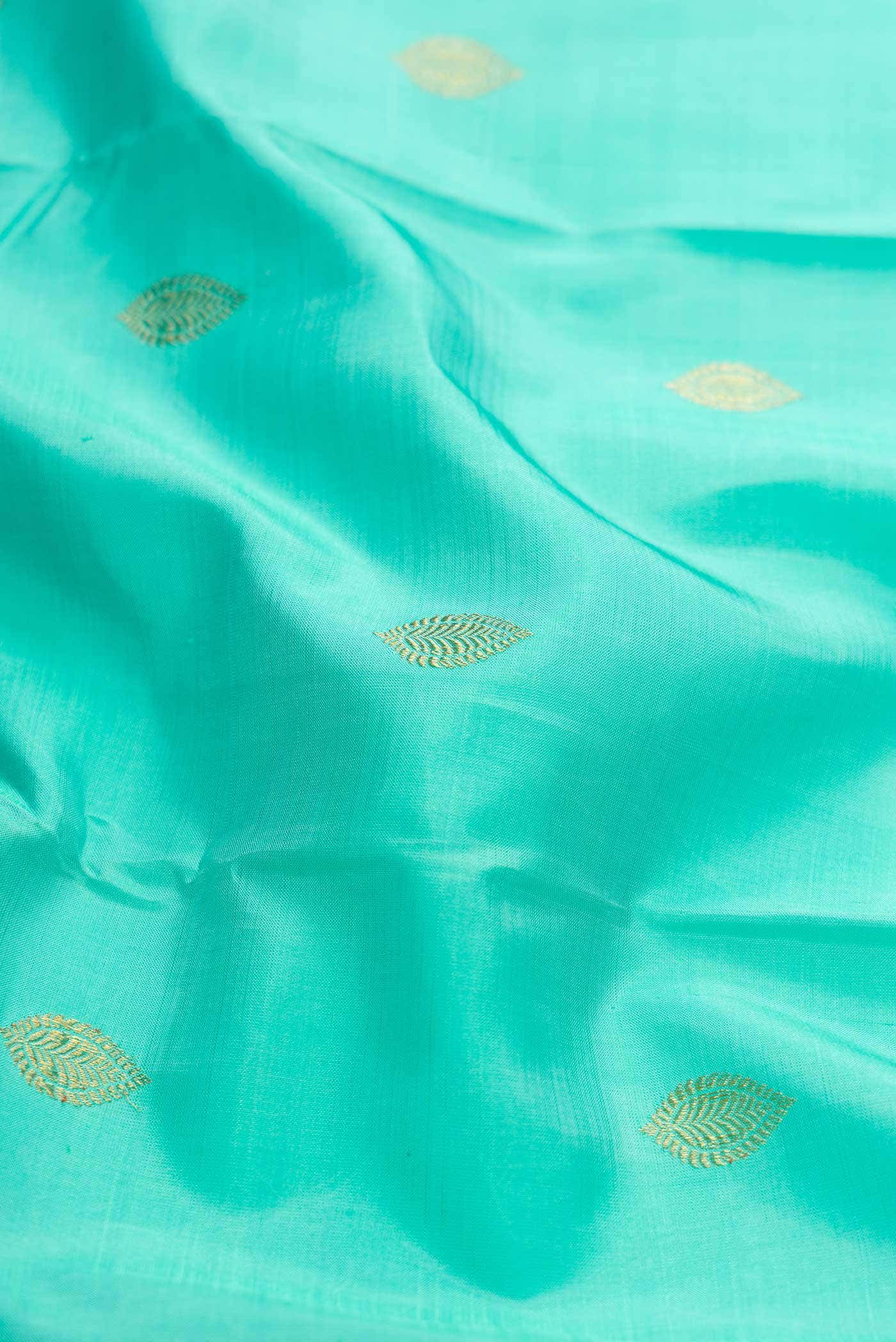 Sea Green Dual Tone Kanchipuram Silk Saree