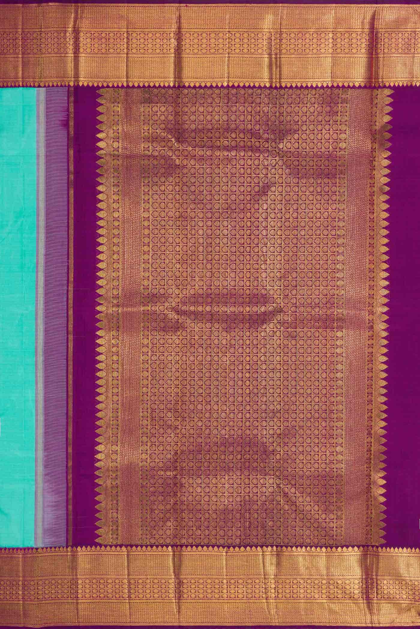 Sea Green Dual Tone Kanchipuram Silk Saree