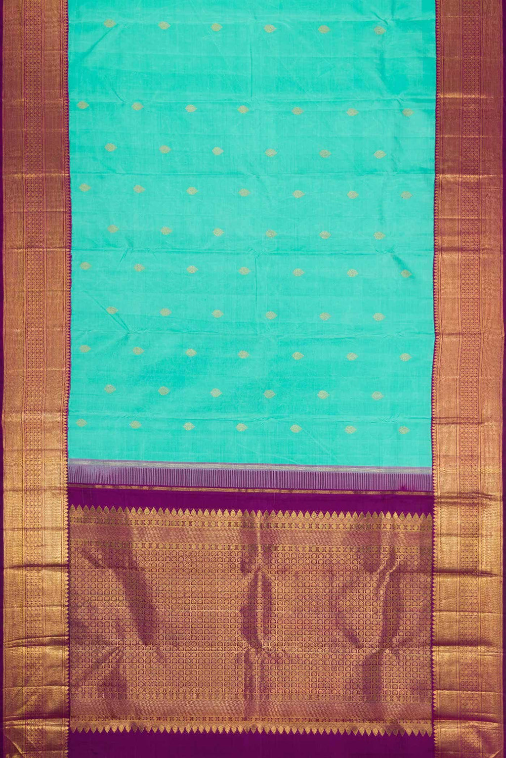 Sea Green Dual Tone Kanchipuram Silk Saree