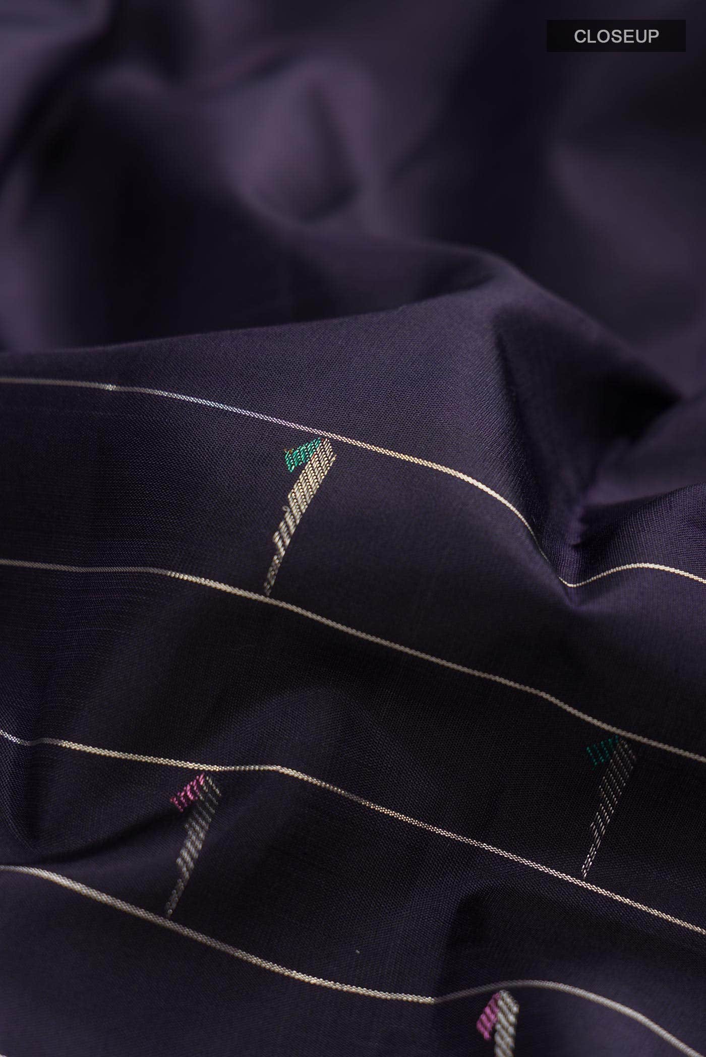 Navy Blue Kanchipuram Silk Saree