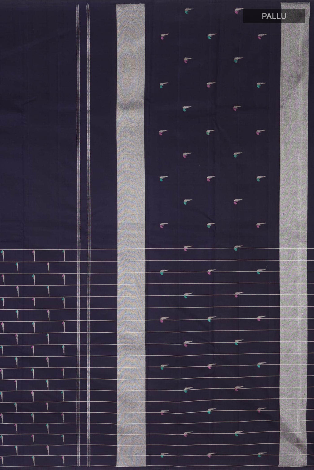 Navy Blue Kanchipuram Silk Saree
