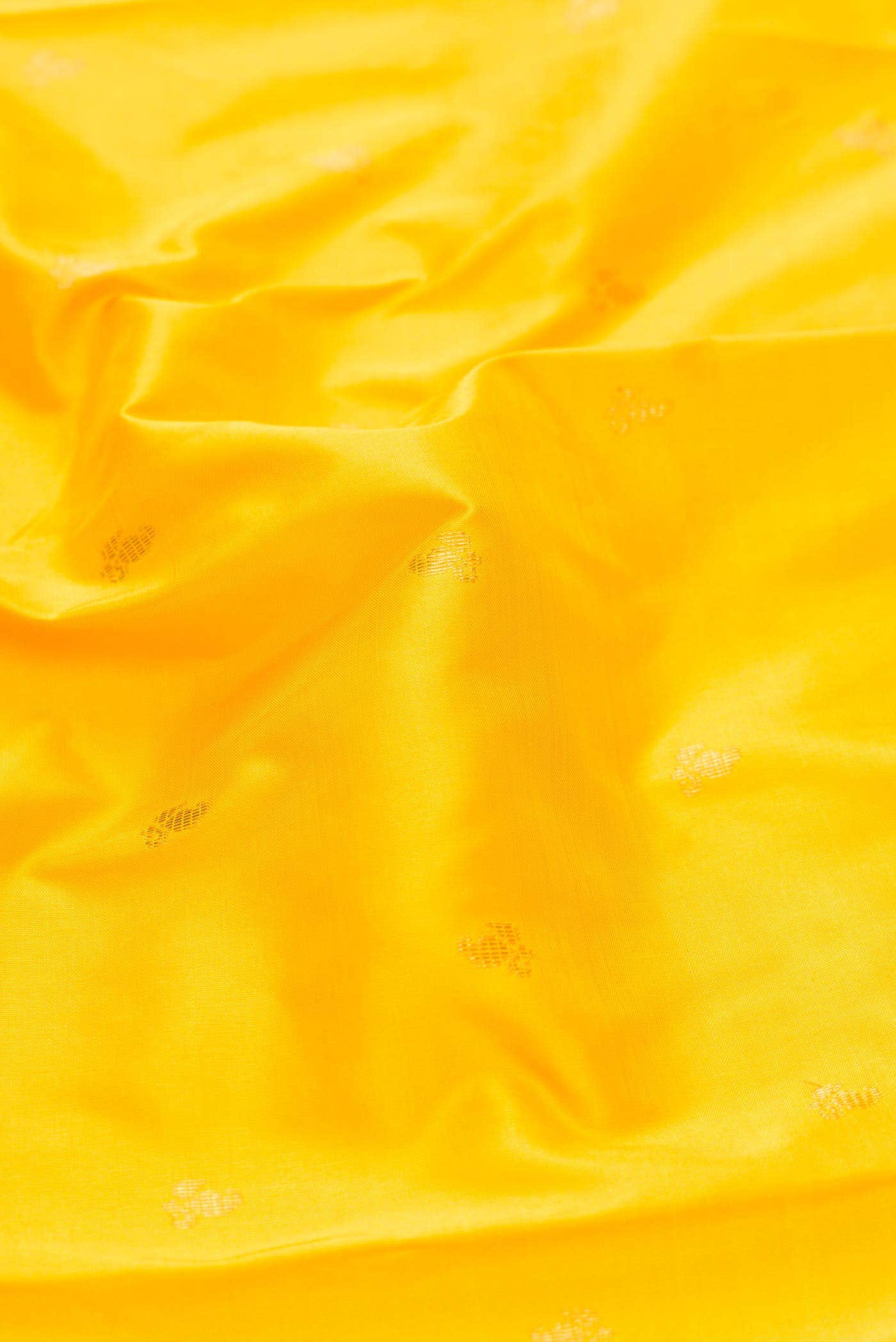 Pure Silk Pure Zari Yellow Dual Tone Kanchipuram Saree