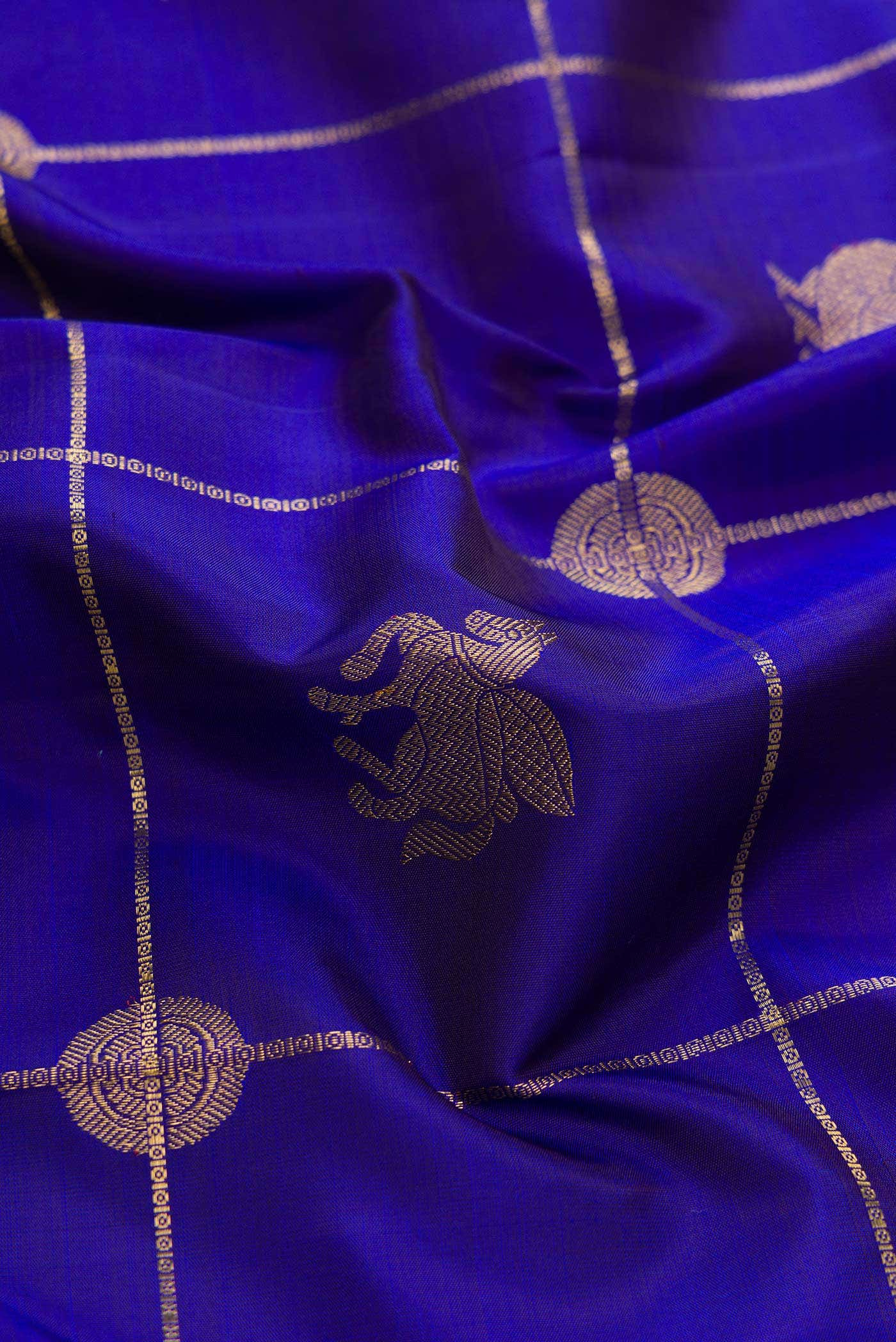 Royal Blue Dual Tone Kanchipuram Silk Saree