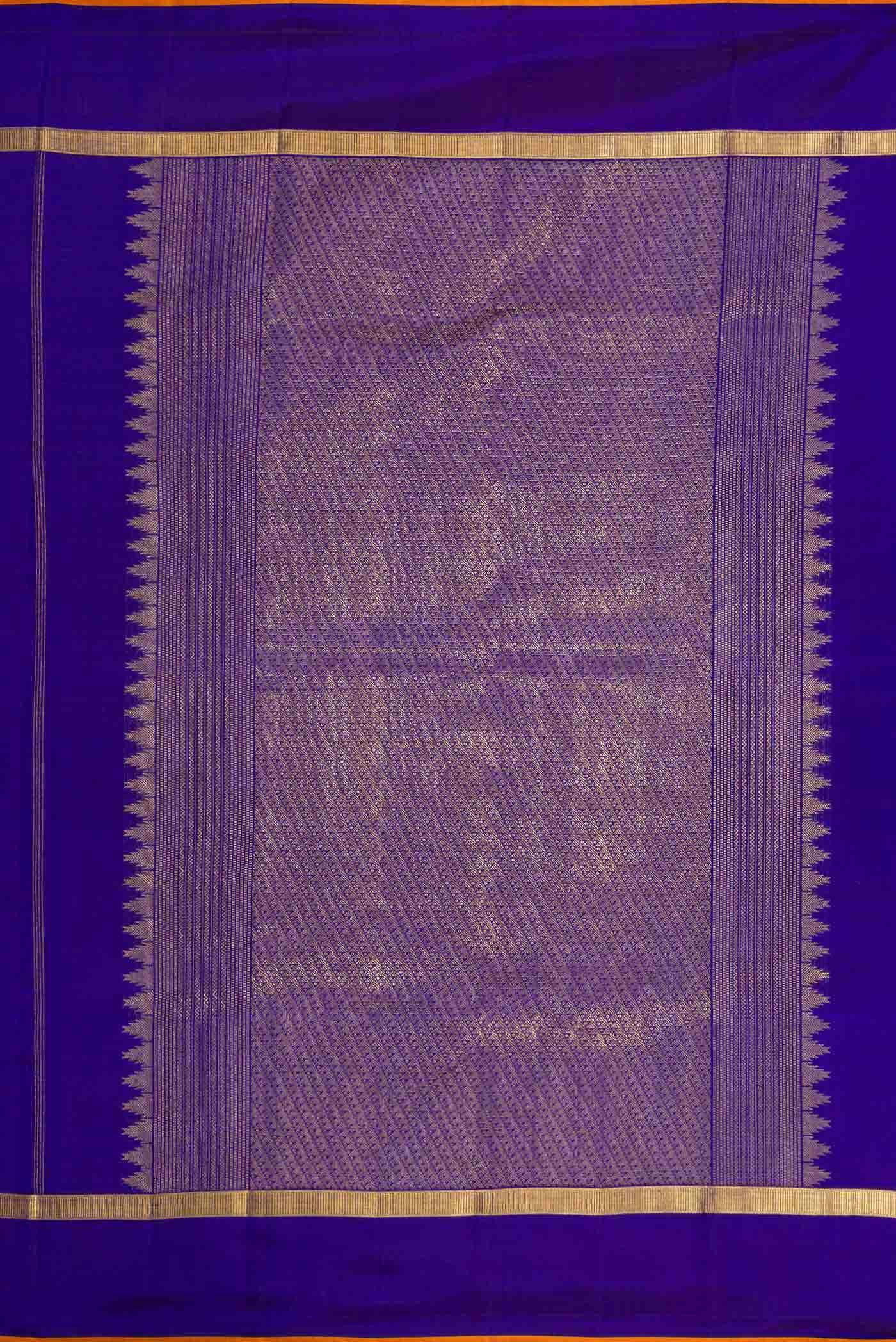 Royal Blue Dual Tone Kanchipuram Silk Saree