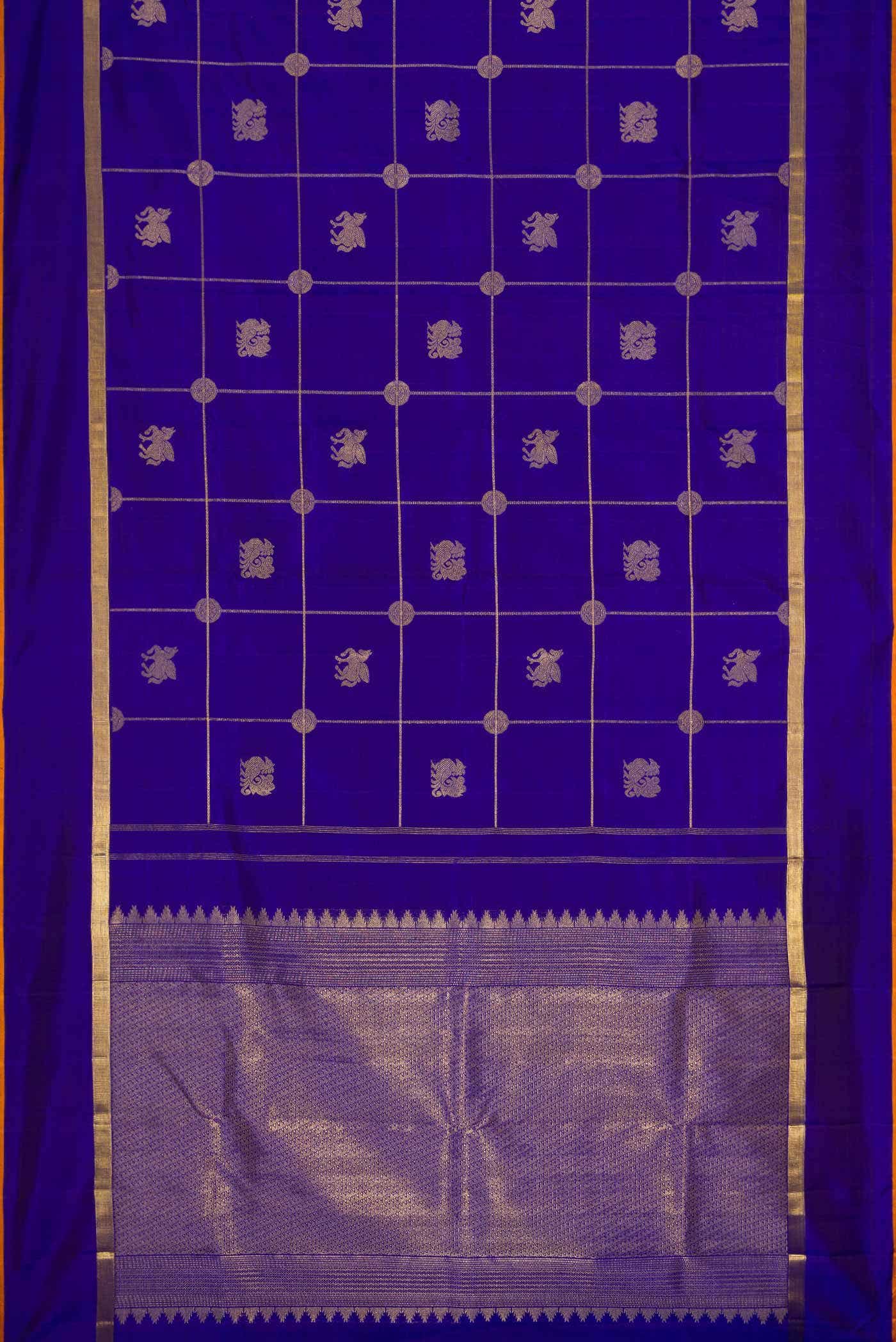 Royal Blue Dual Tone Kanchipuram Silk Saree