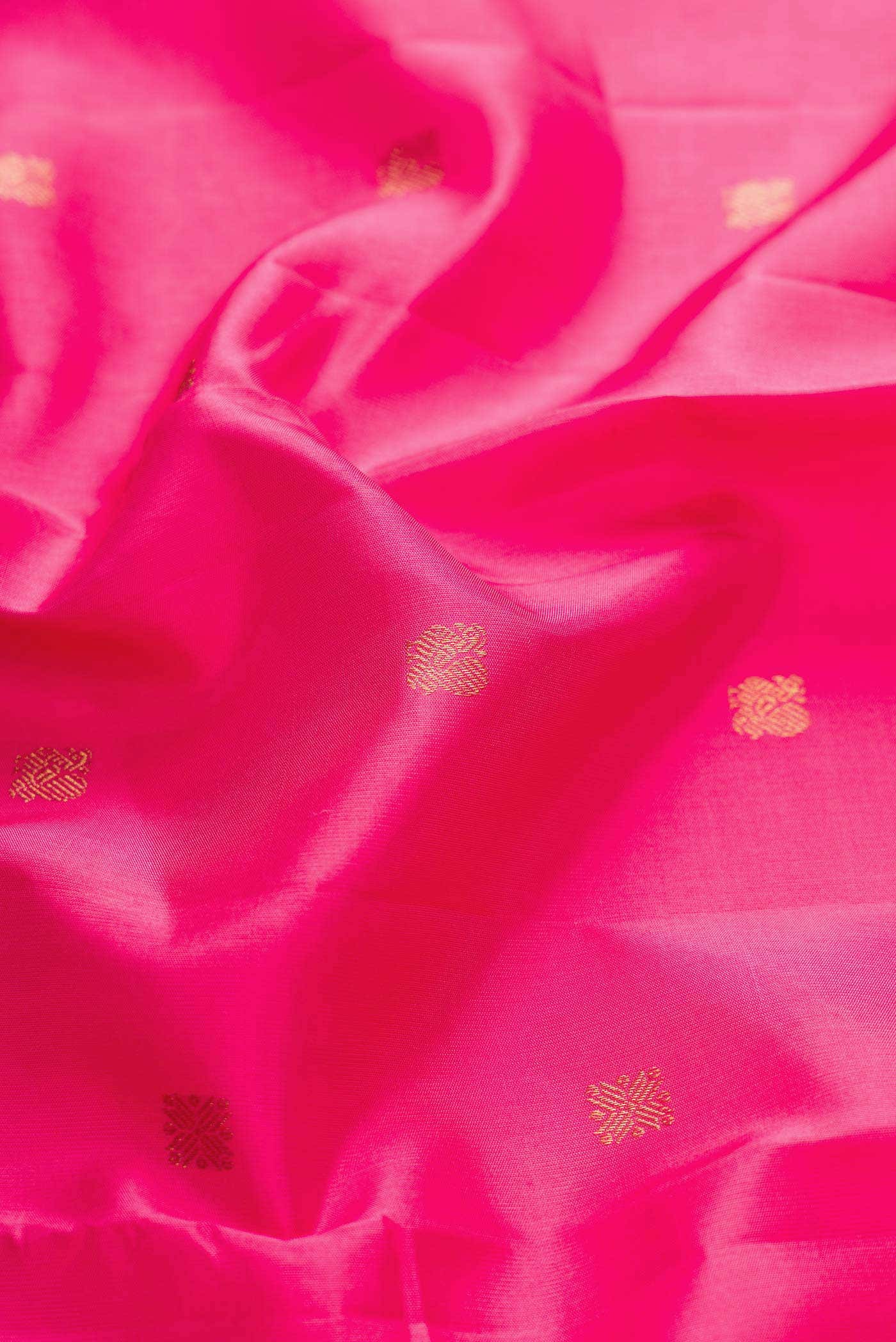 Pure Silk Pure Zari Pink Dual Tone Kanchipuram Saree