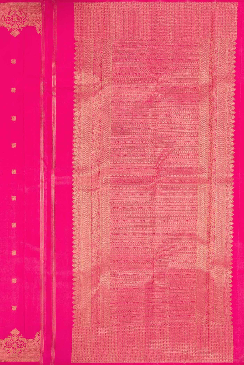 Pure Silk Pure Zari Pink Dual Tone Kanchipuram Saree