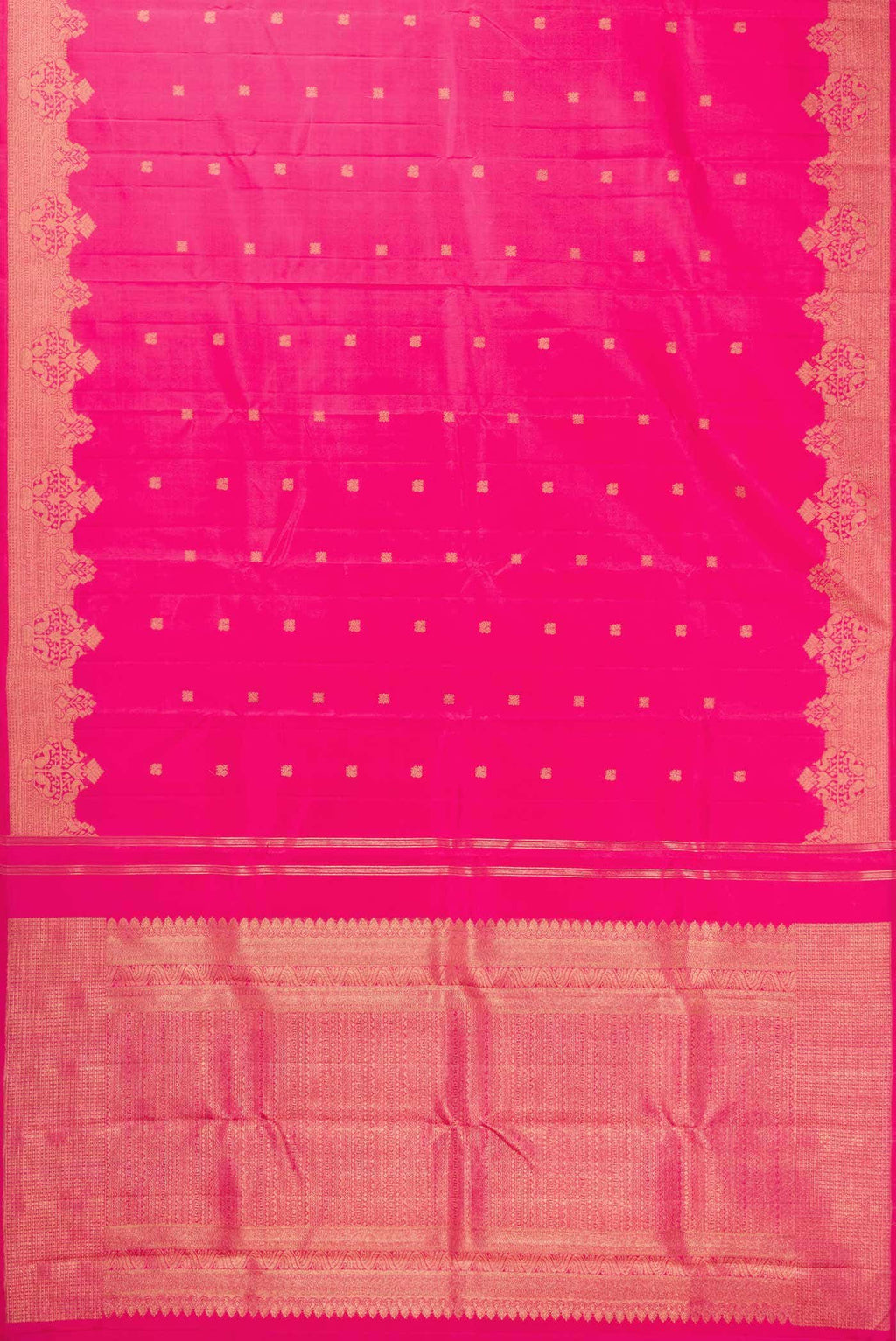Pure Silk Pure Zari Pink Dual Tone Kanchipuram Saree