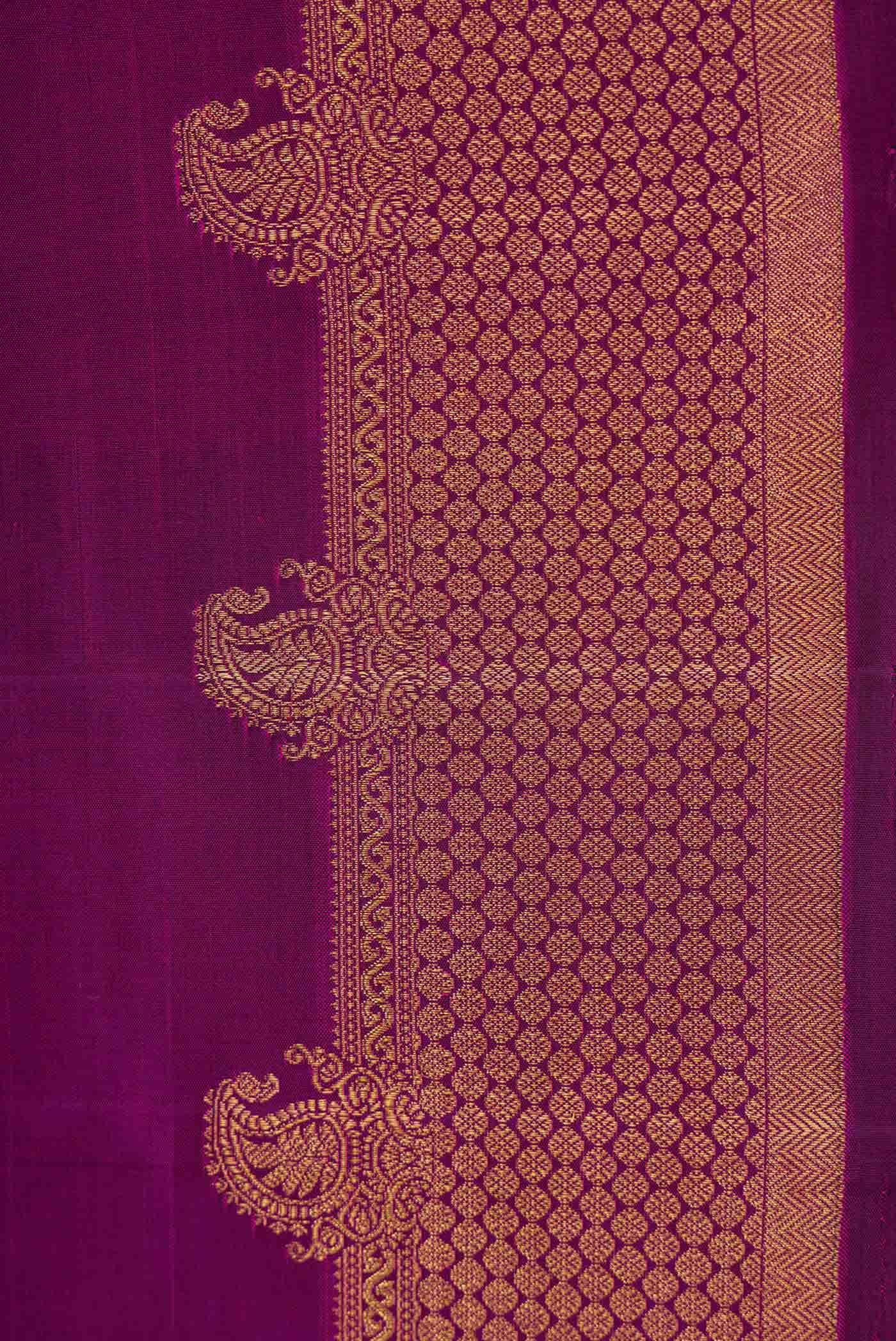 Magenta Dual Tone Kanchipuram Silk Saree