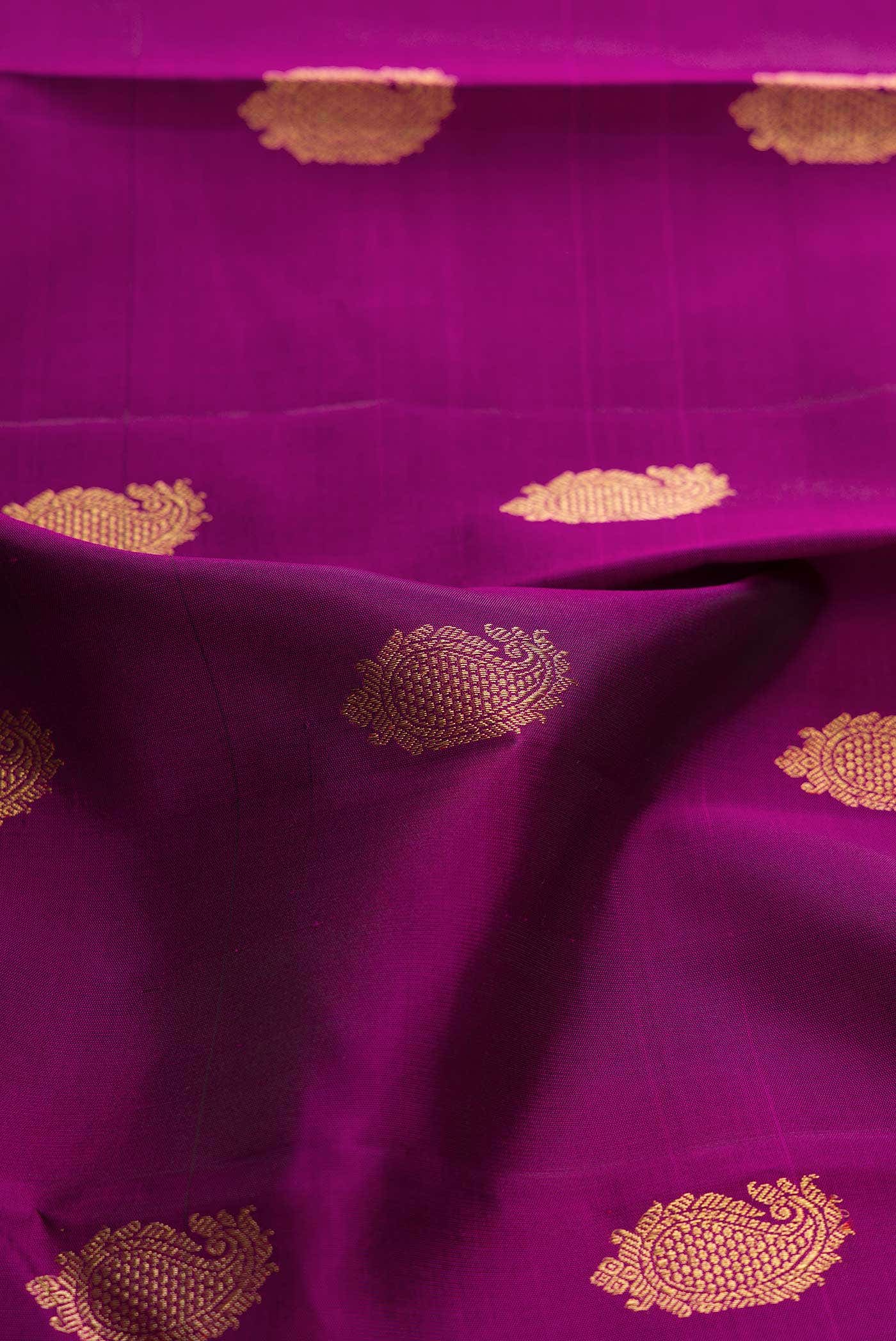 Magenta Dual Tone Kanchipuram Silk Saree
