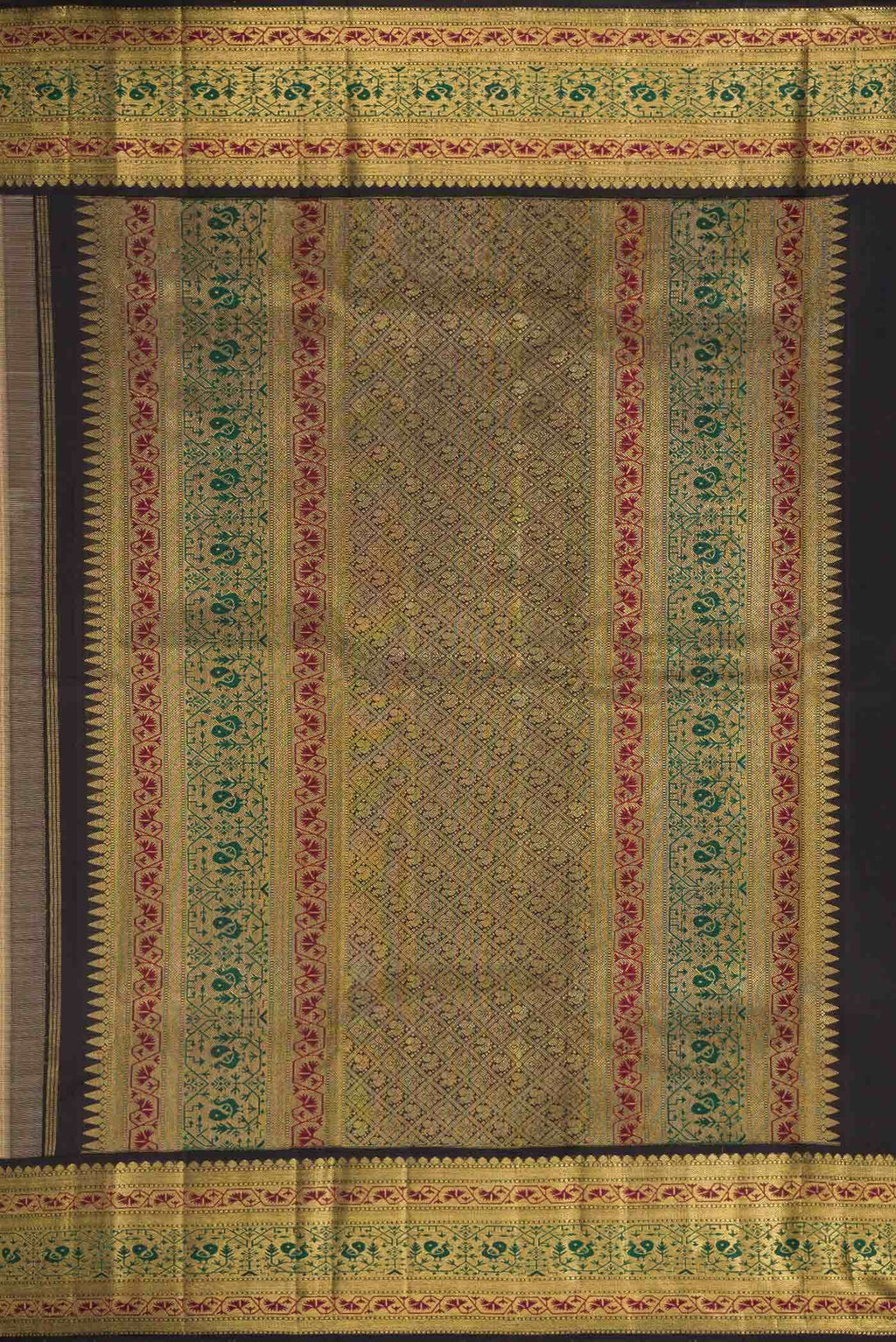 Pure Silk Pure Zari Beige Dual Tone Kanchipuram Saree