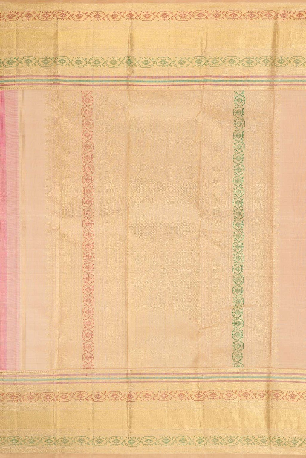 Pure Silk Pure Zari Pink Dual Tone Kanchipuram Saree