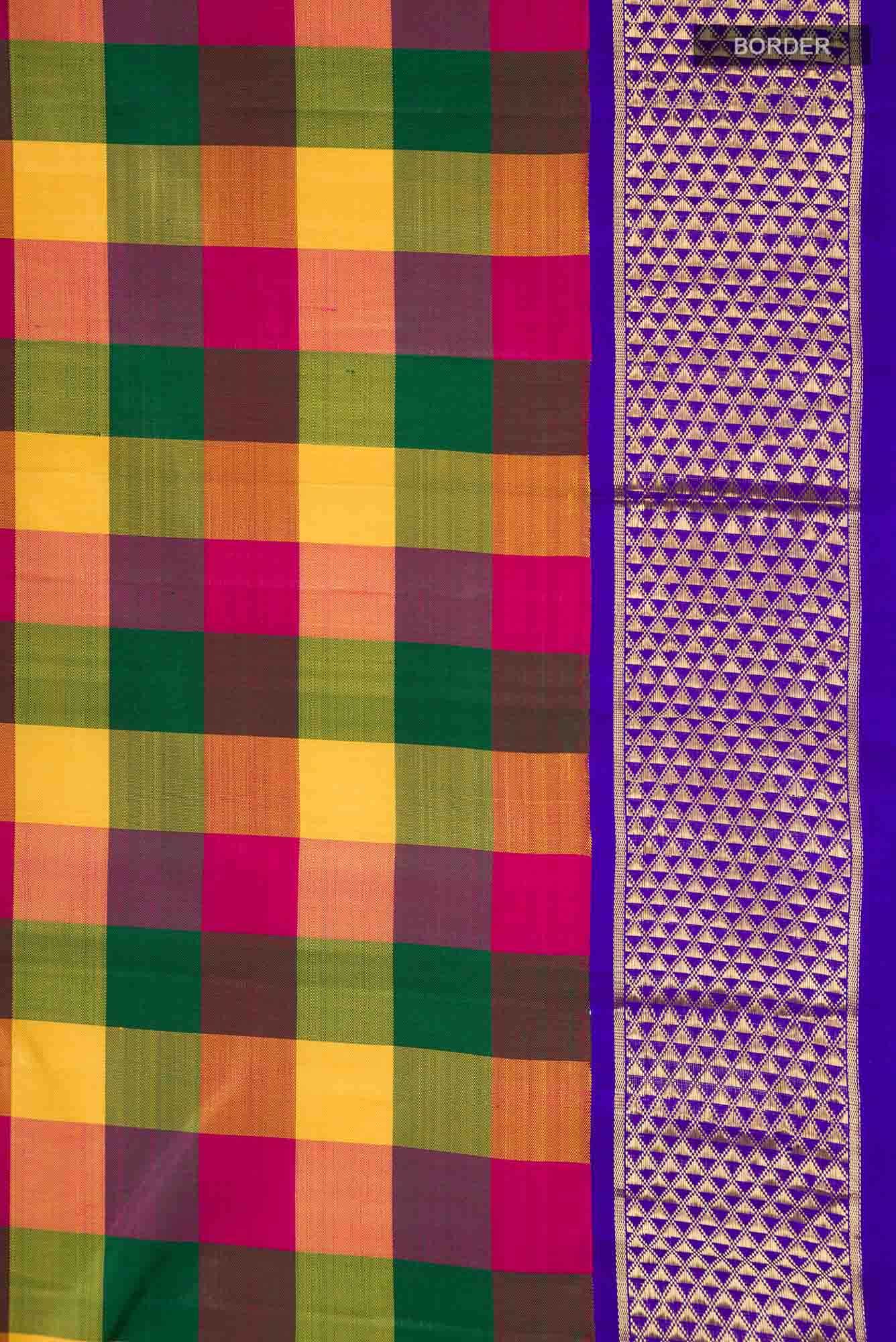 Multi Kanchipuram Silk Saree
