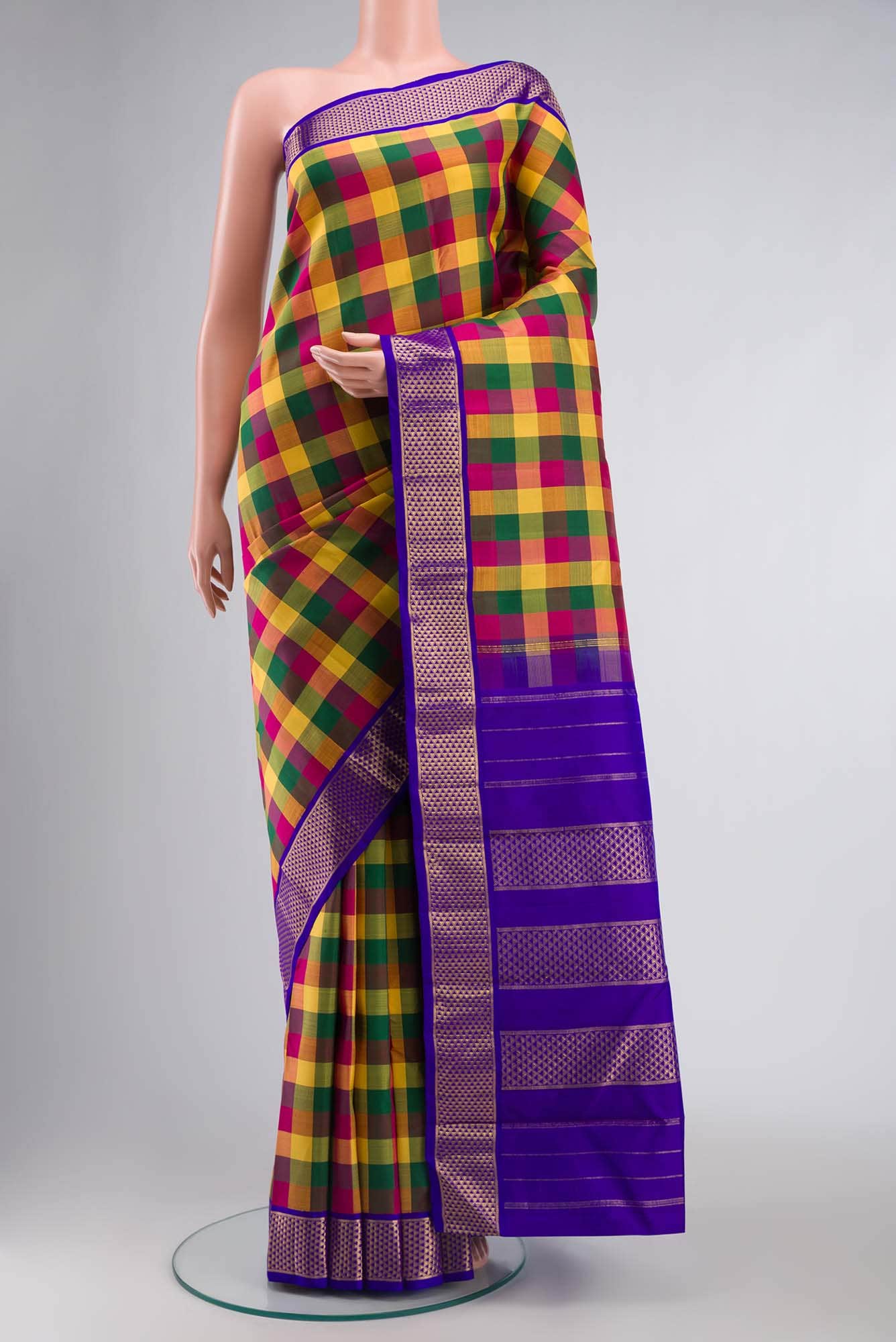 Multi Kanchipuram Silk Saree