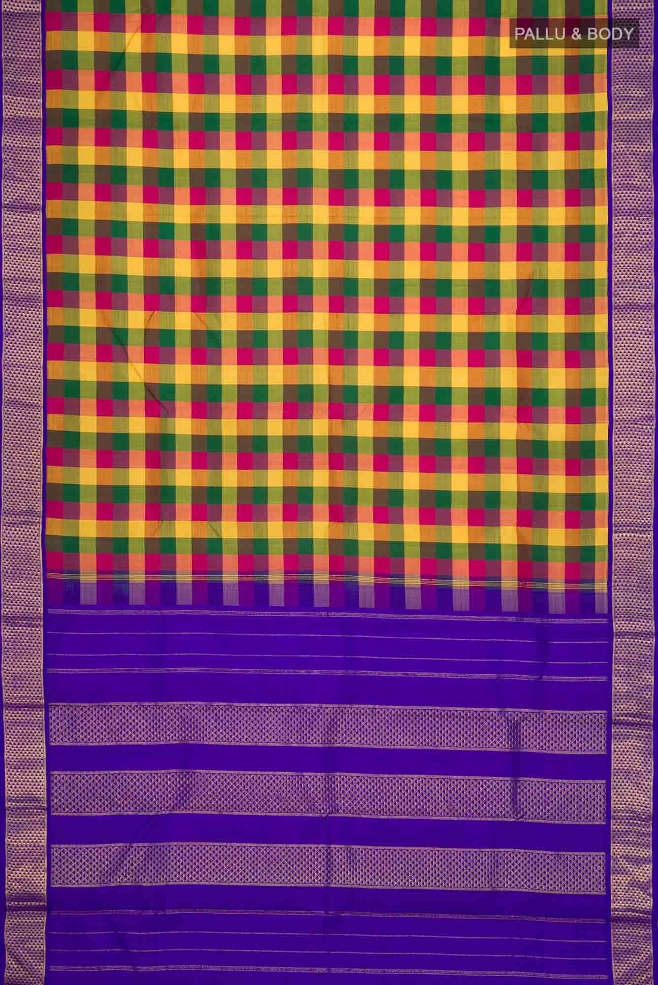 Multi Kanchipuram Silk Saree