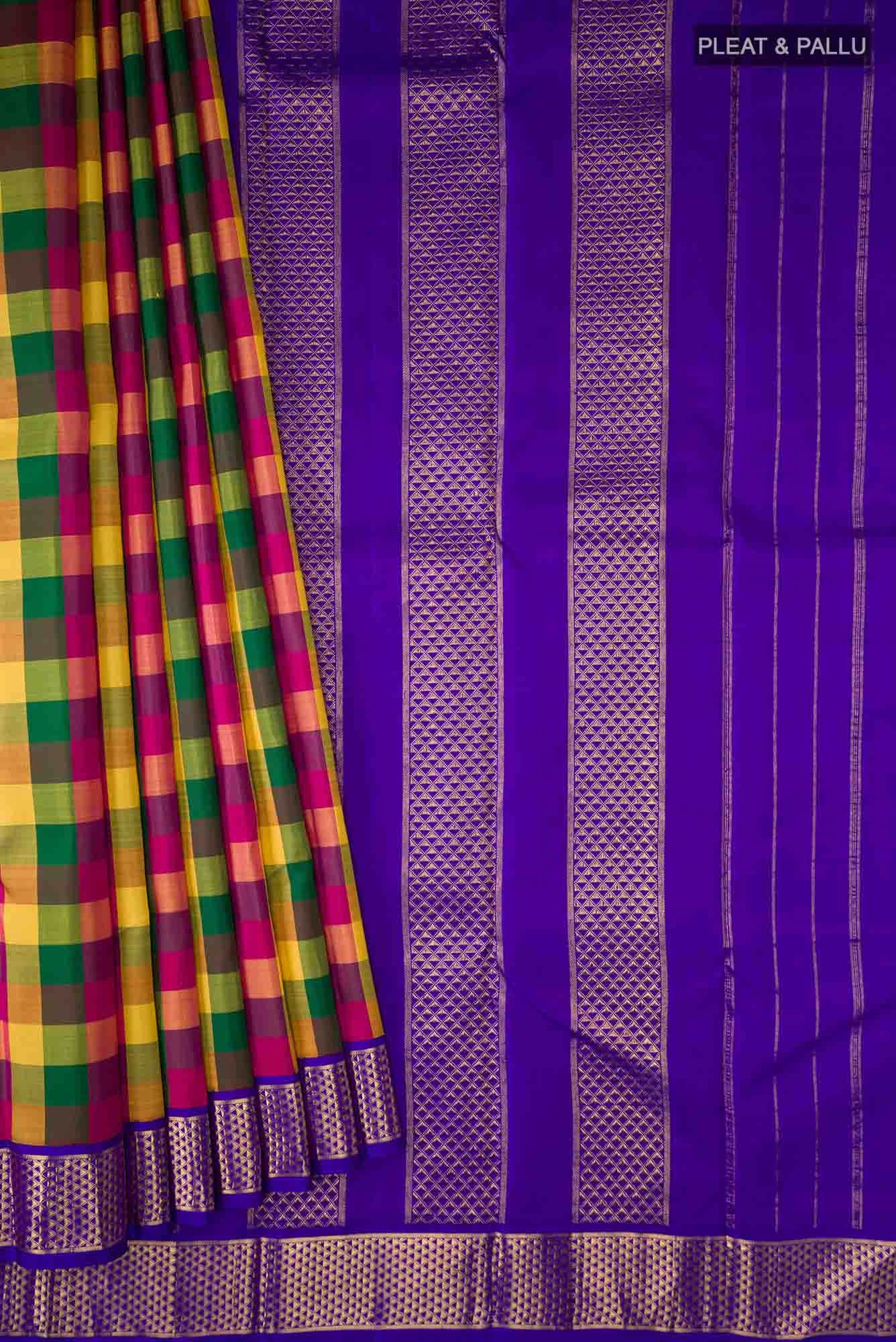Multi Kanchipuram Silk Saree