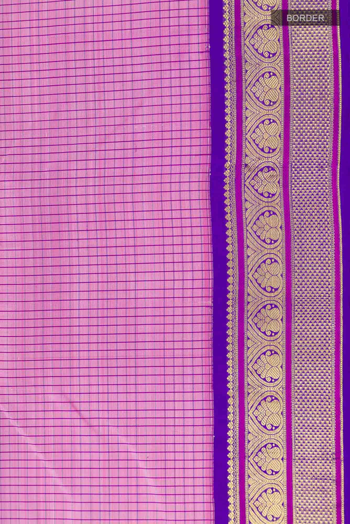 Pink Kanchipuram Silk Saree