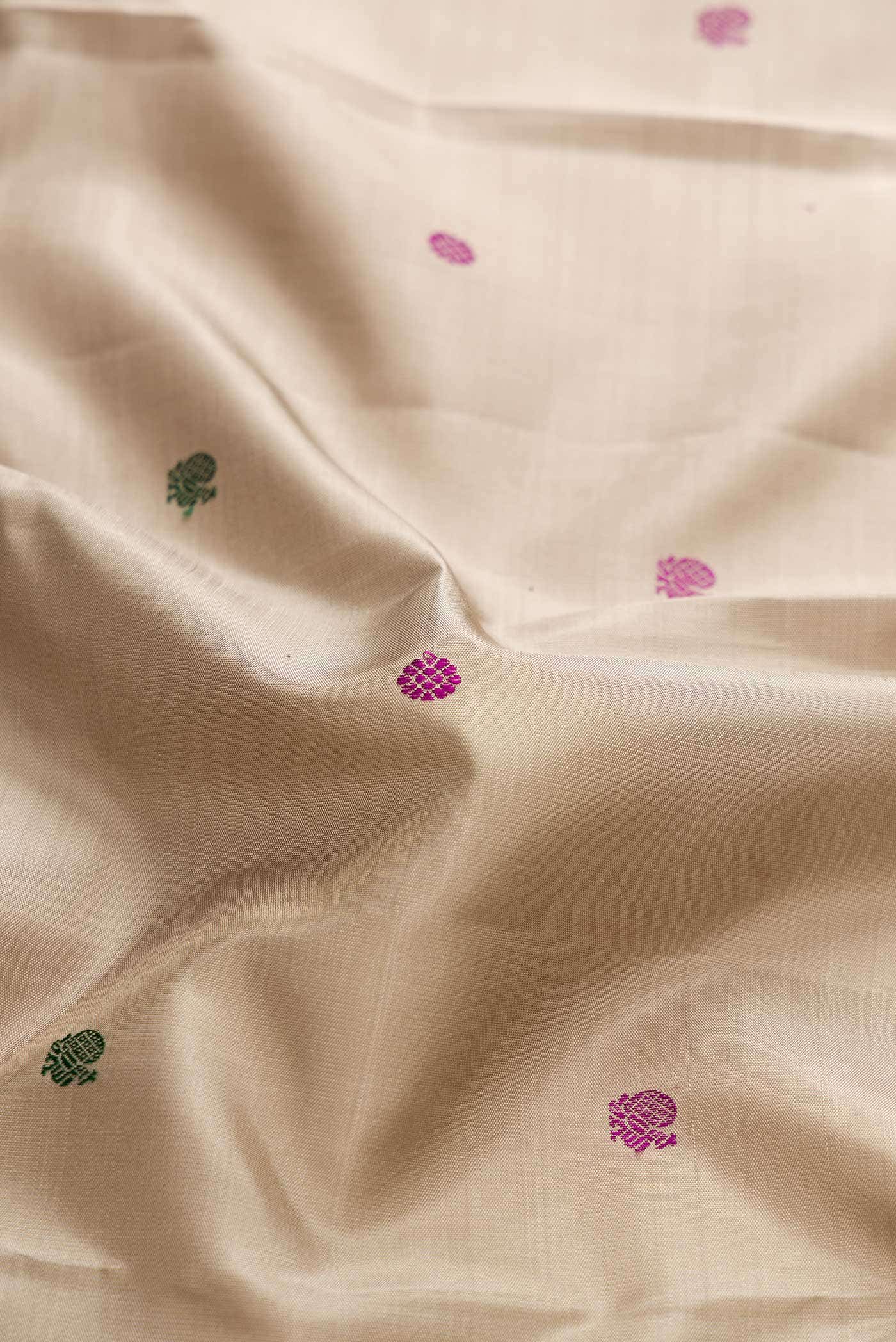Dark Beige Dual Tone Kanchipuram Silk Saree