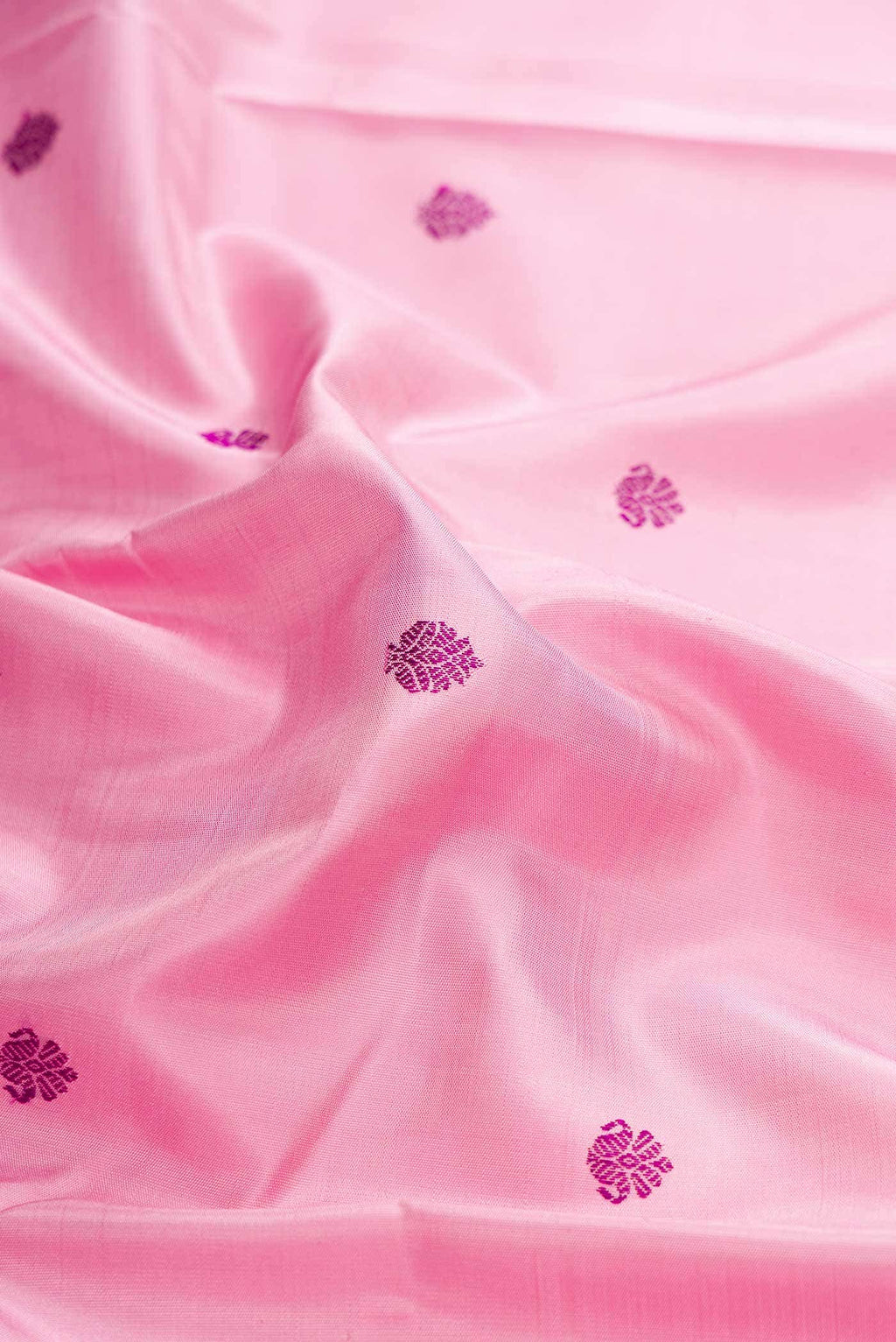 Pure Silk Pure Zari Pink Dual Tone Kanchipuram Saree