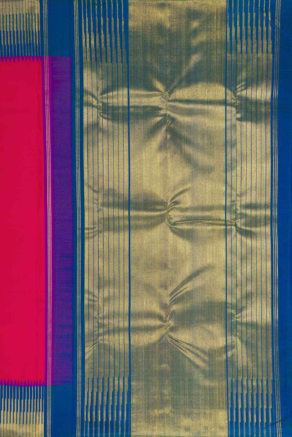Pure Silk Pure Zari Pink Dual Tone Kanchipuram Saree