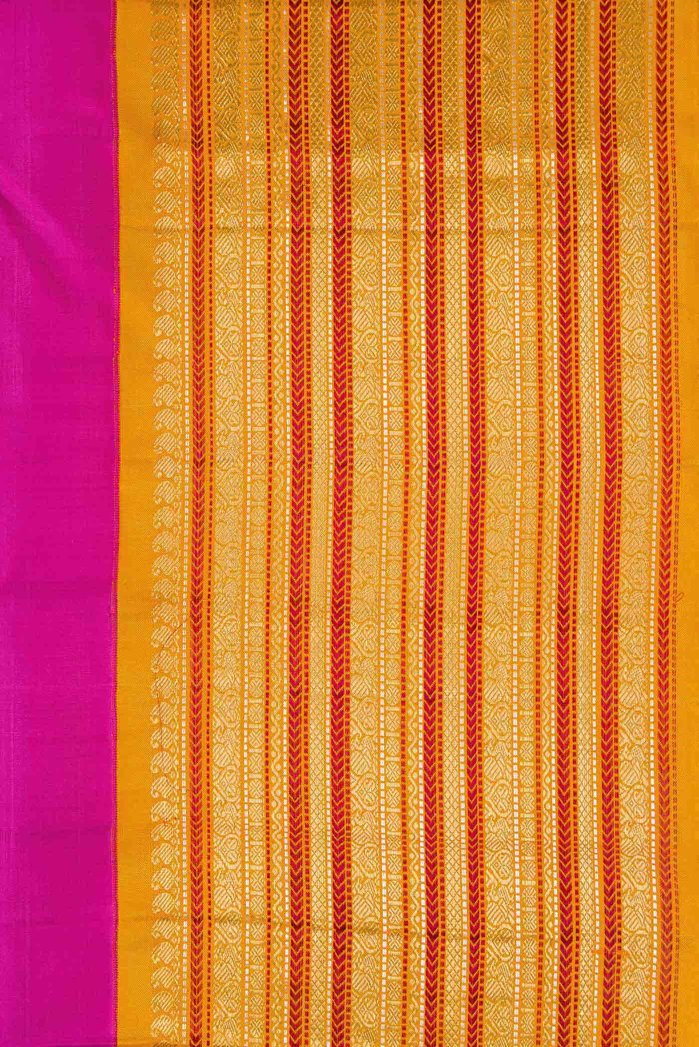 Pure Silk Pure Zari Pink Dual Tone Kanchipuram Saree