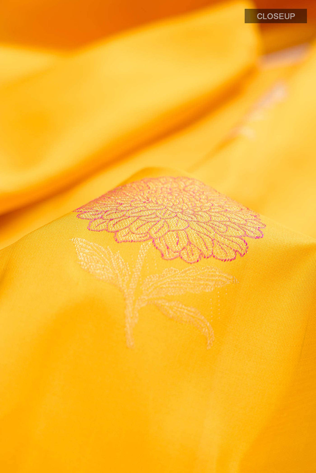 Yellow Kanchipuram Silk Saree