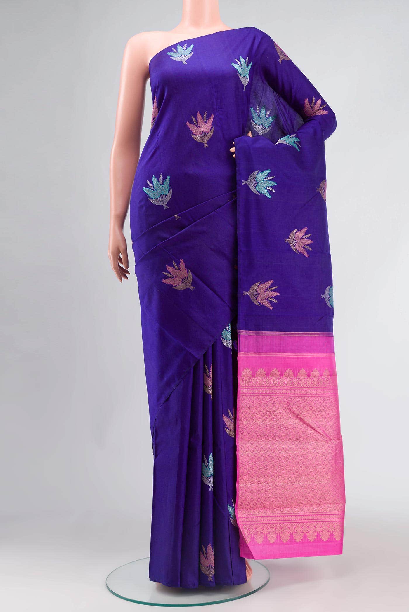 Blue Kanchipuram Silk Saree