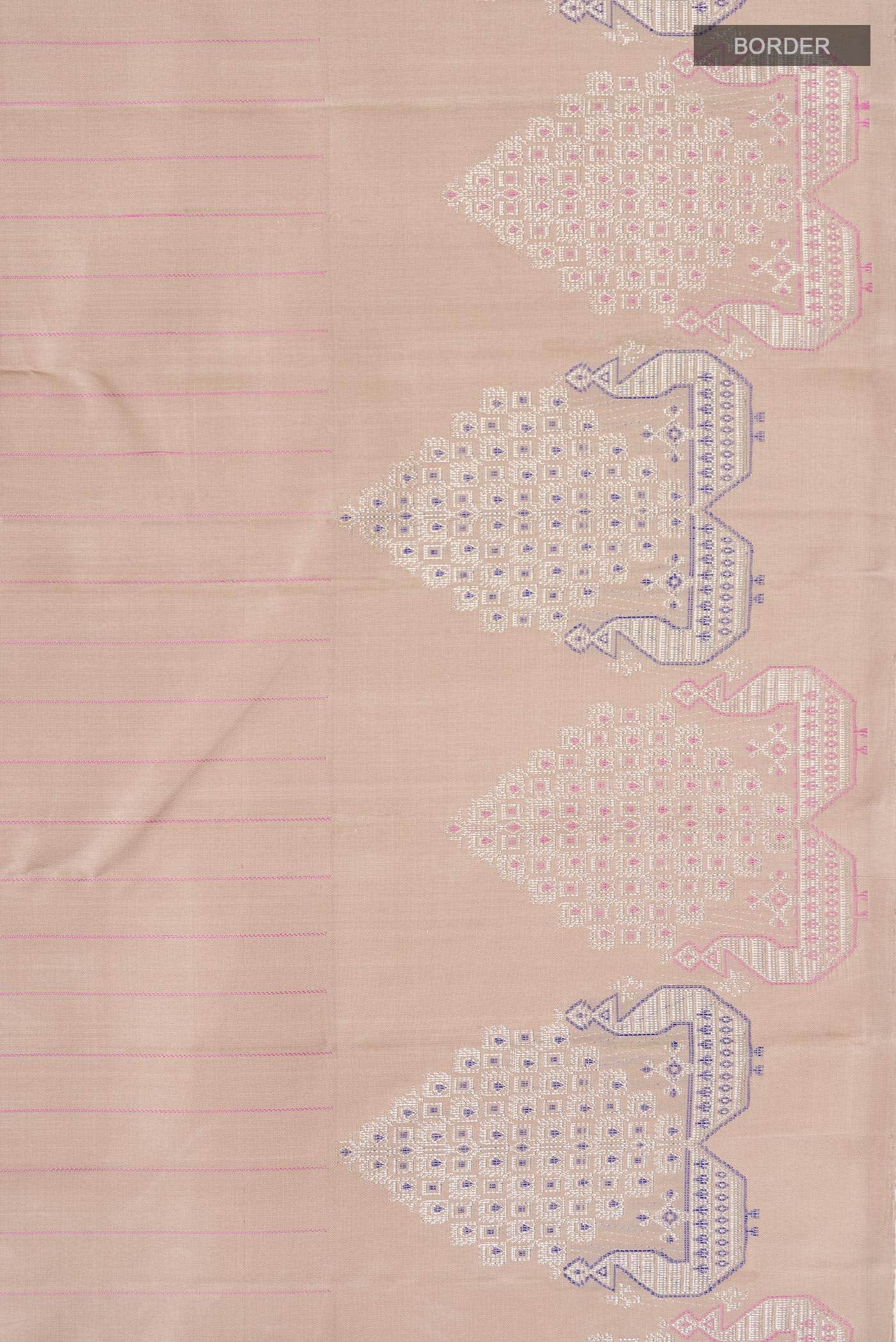 Beige Kanchipuram Silk Saree