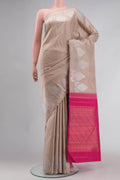 Beige Kanchipuram Silk Saree