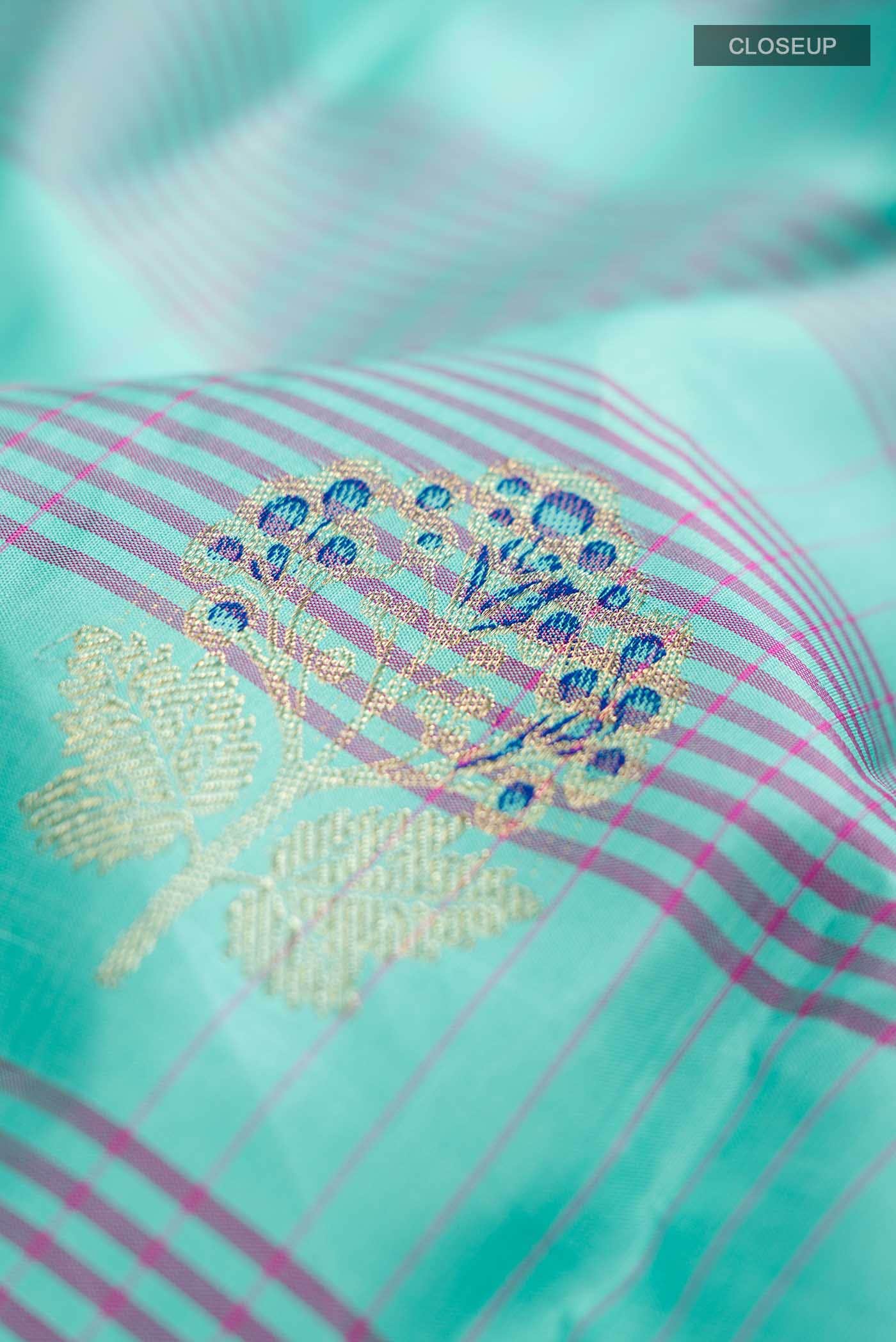 Blue Kanchipuram Silk Saree