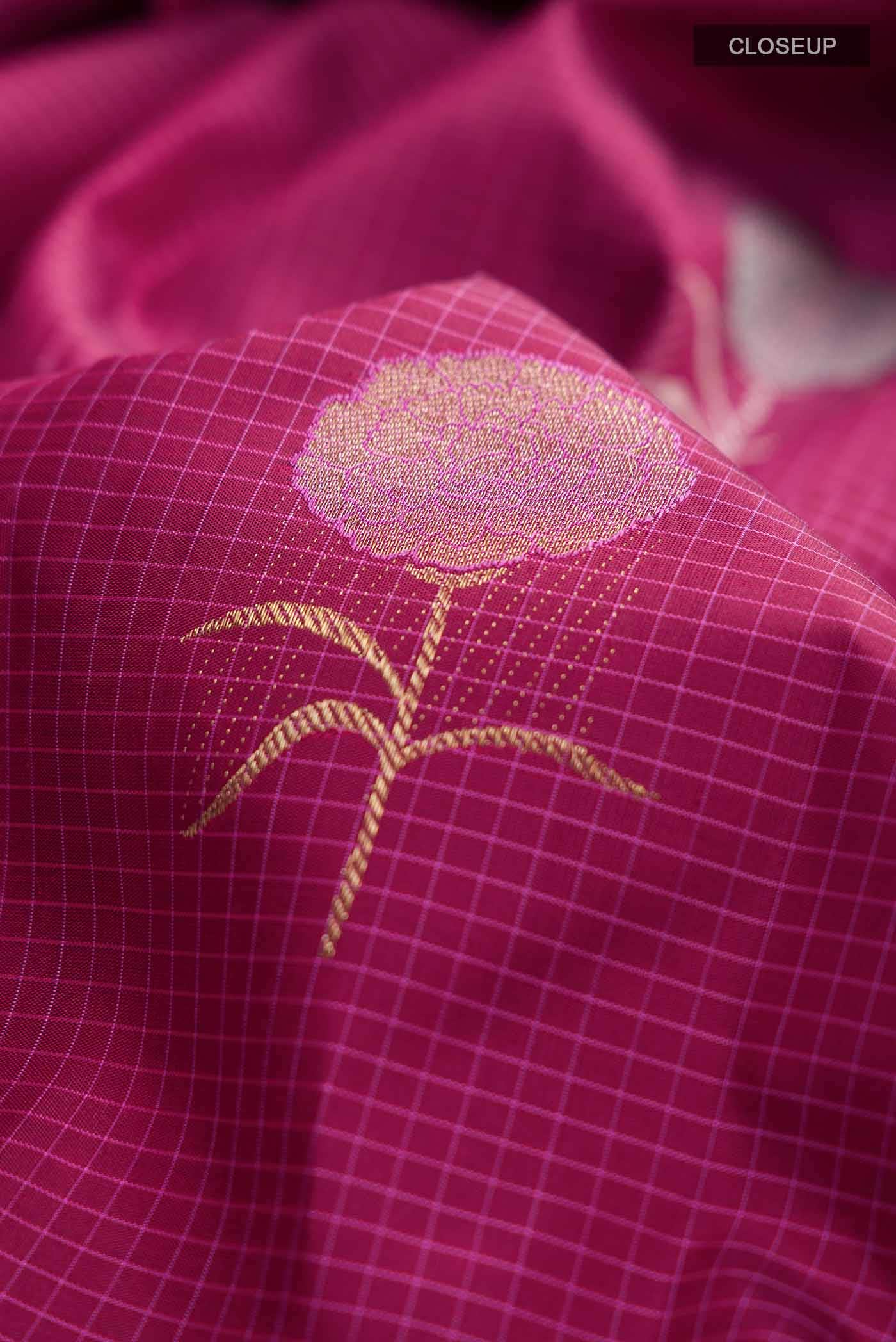 Pink Kanchipuram Silk Saree