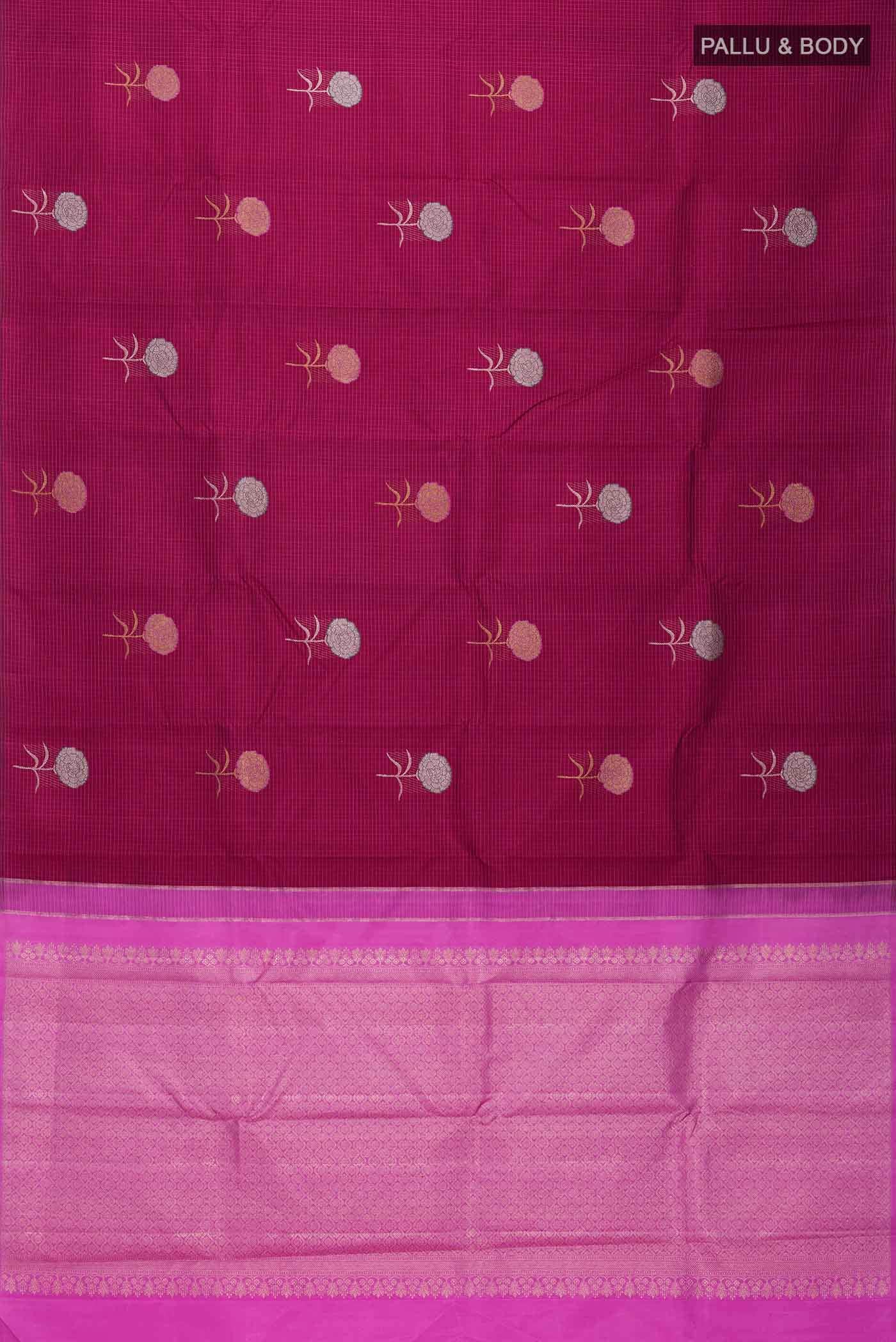 Pink Kanchipuram Silk Saree