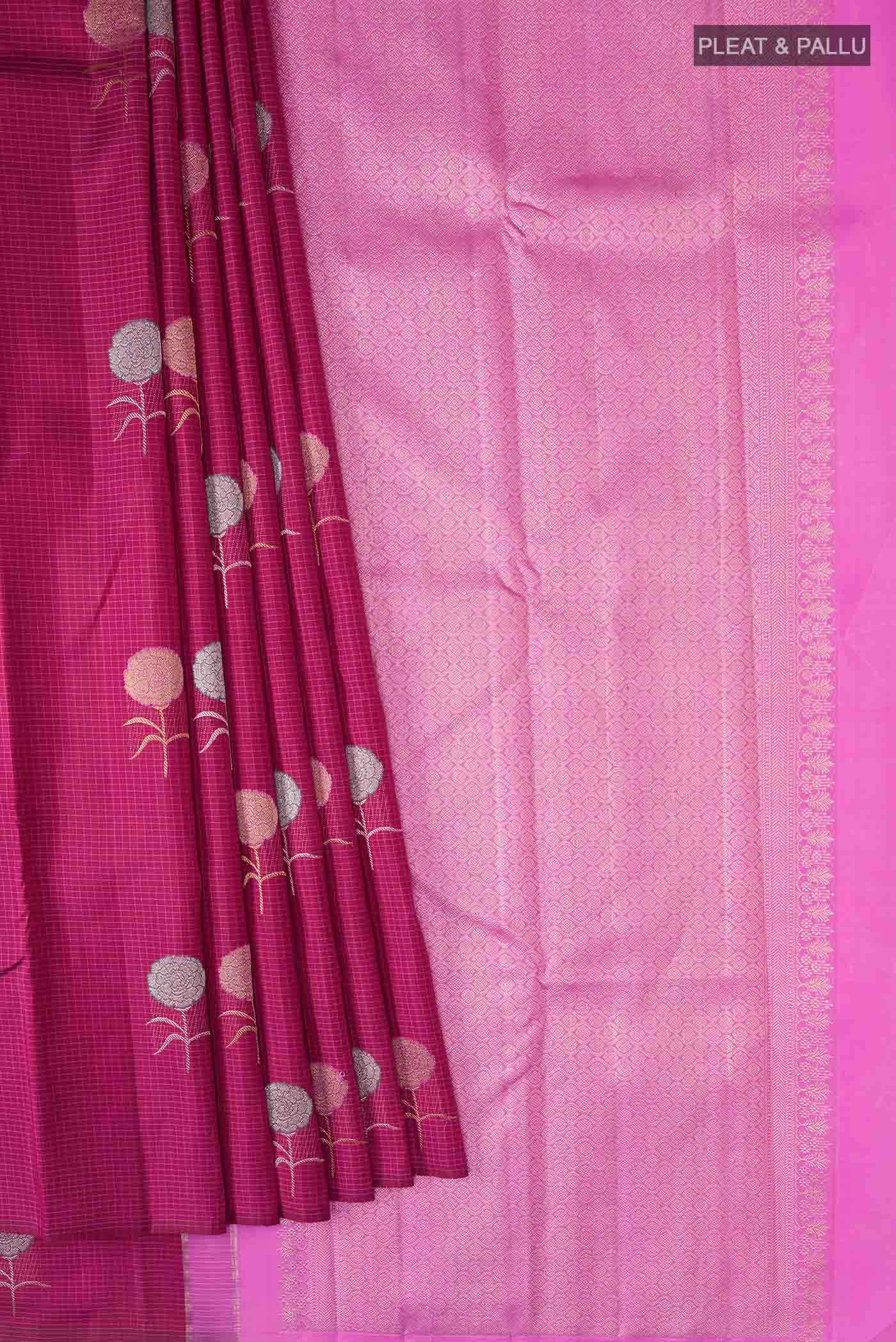 Pink Kanchipuram Silk Saree