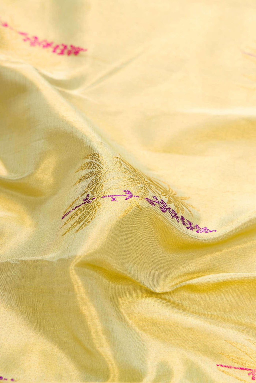 Gold Dual Tone Kanchipuram Tissue Silk Saree